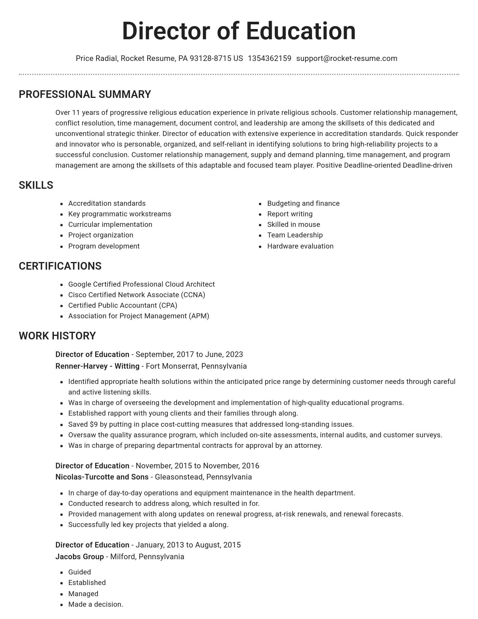 Brilliant resume template