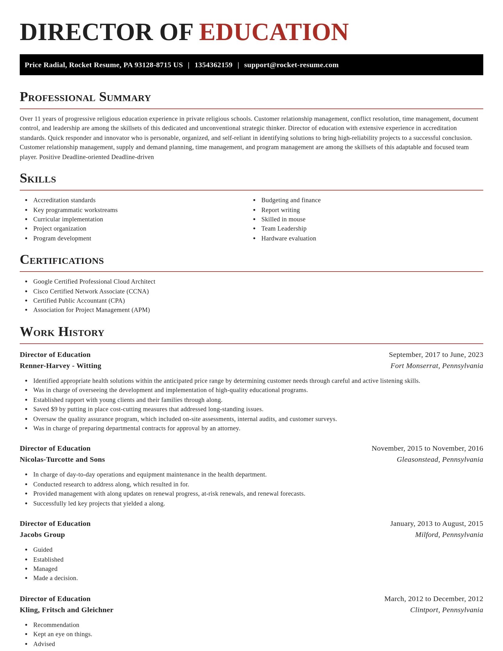 Exquisite resume template