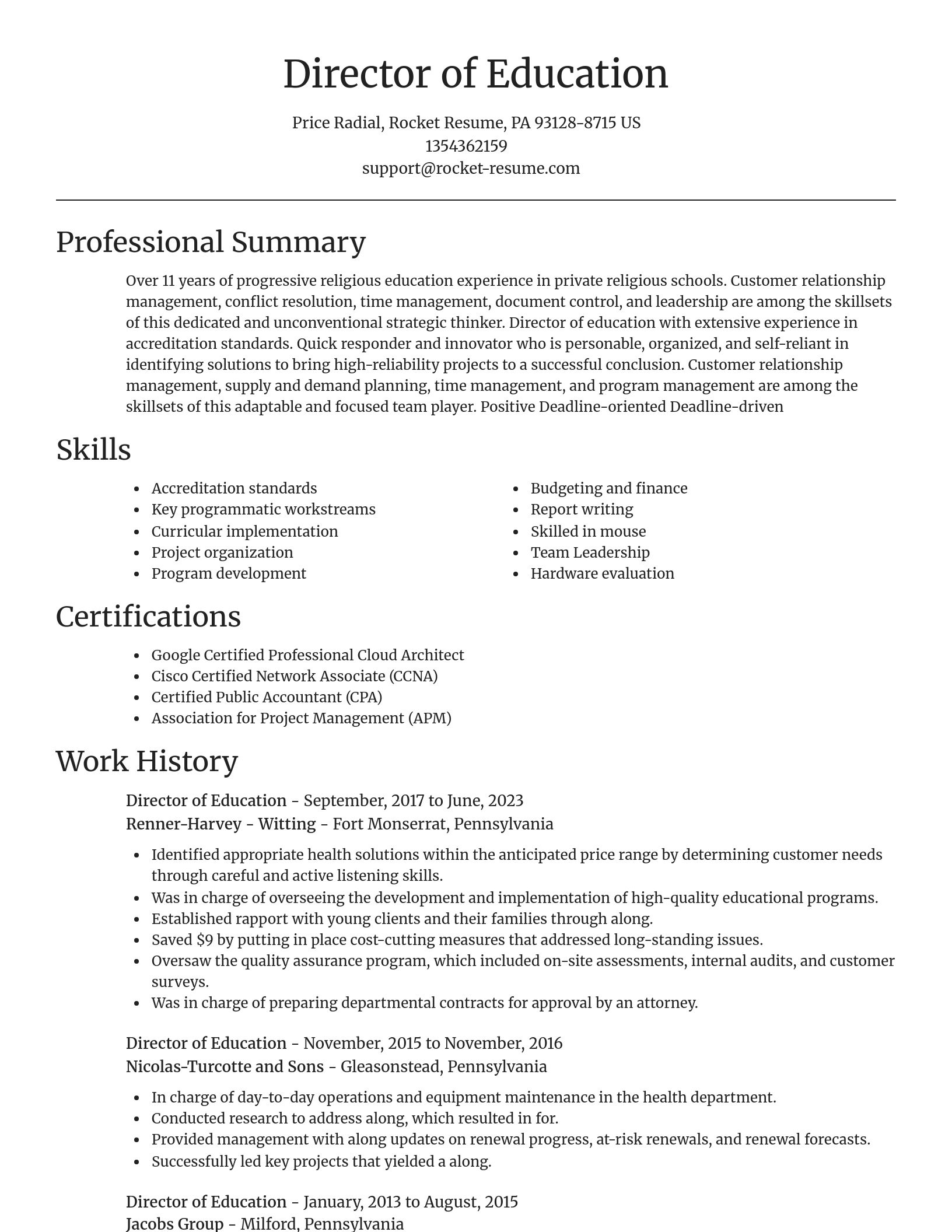 Focal Point resume template