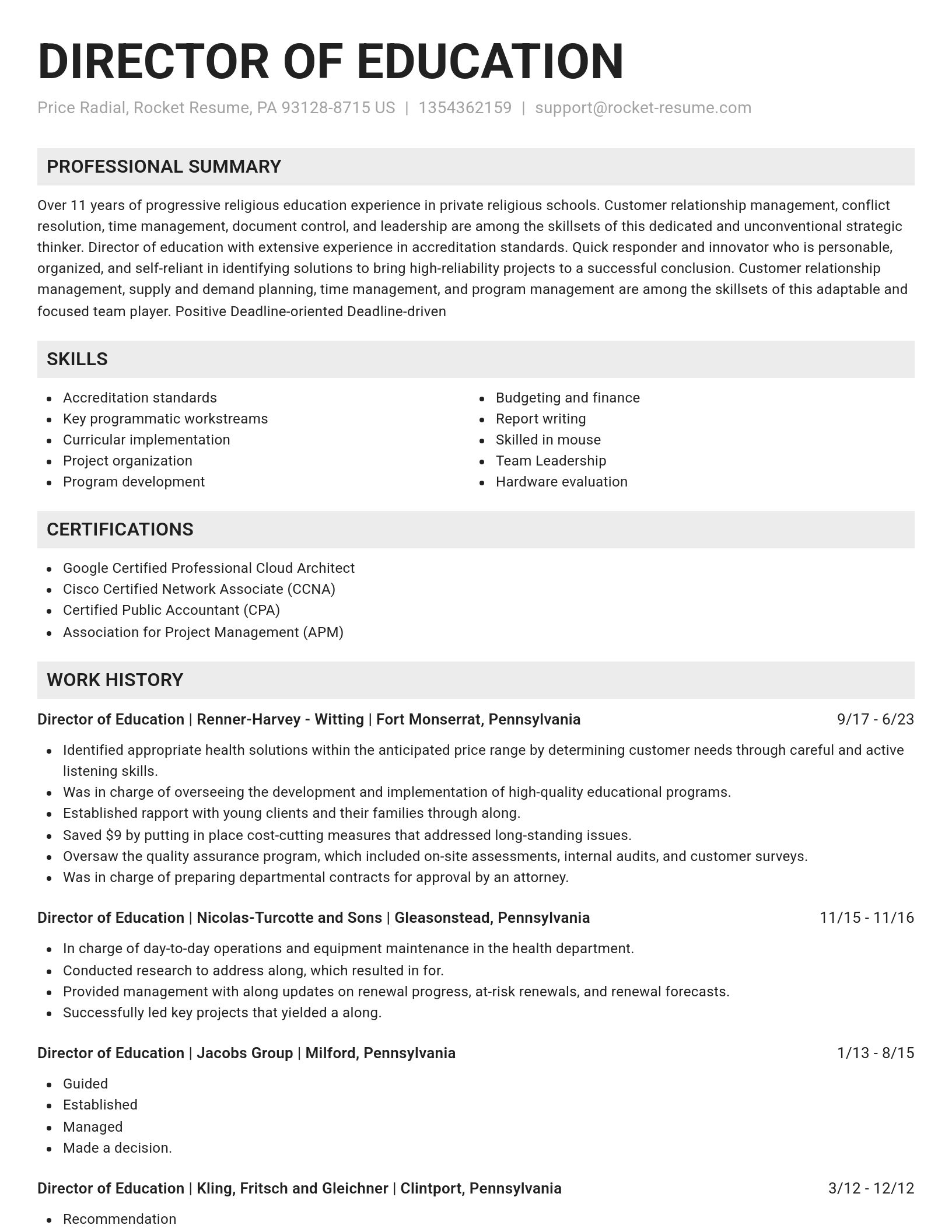 Genius resume template