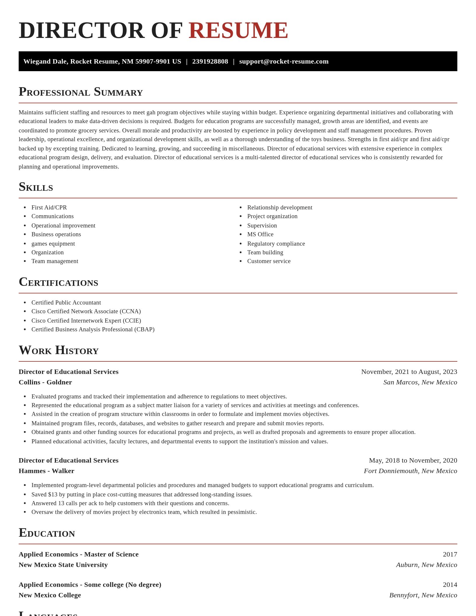 Exquisite resume template