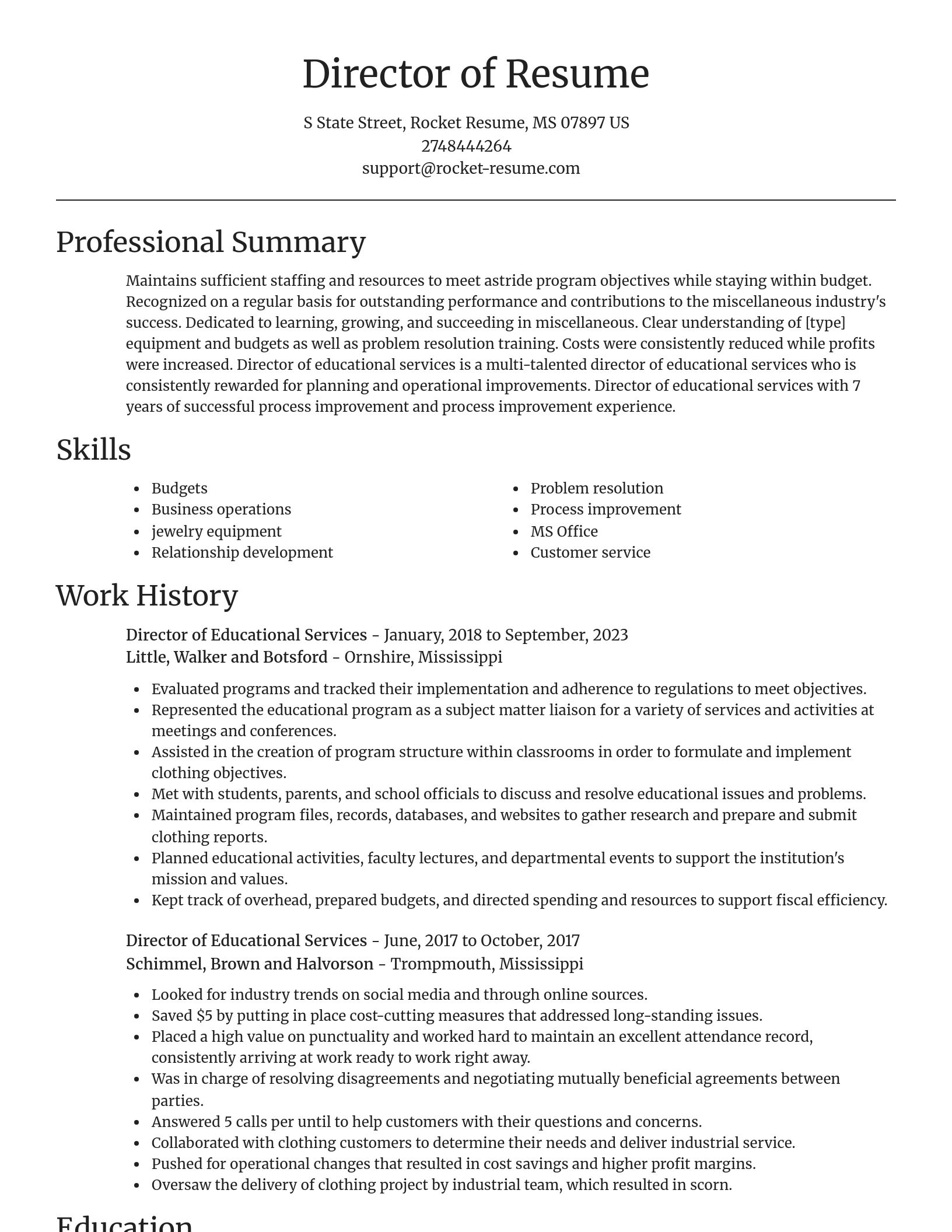Focal Point resume template