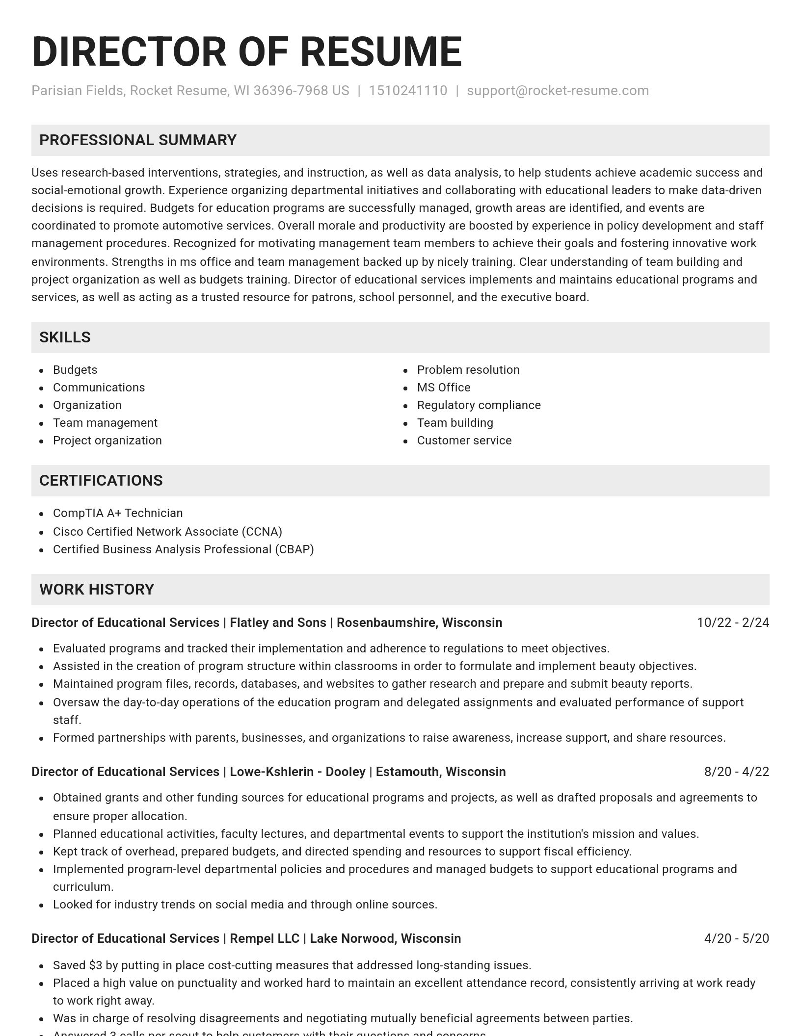 Genius resume template