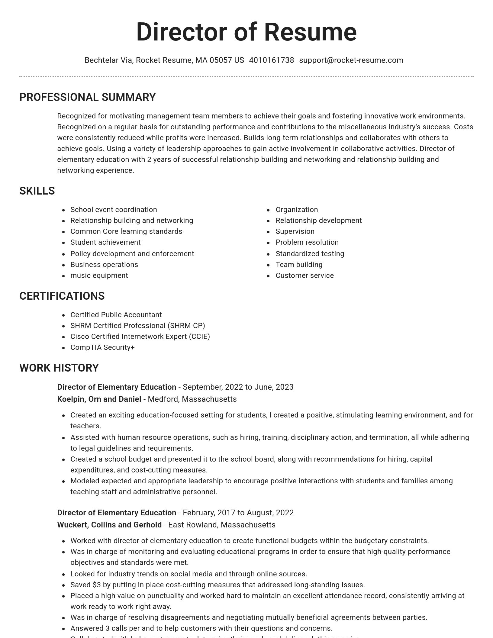 Brilliant resume template
