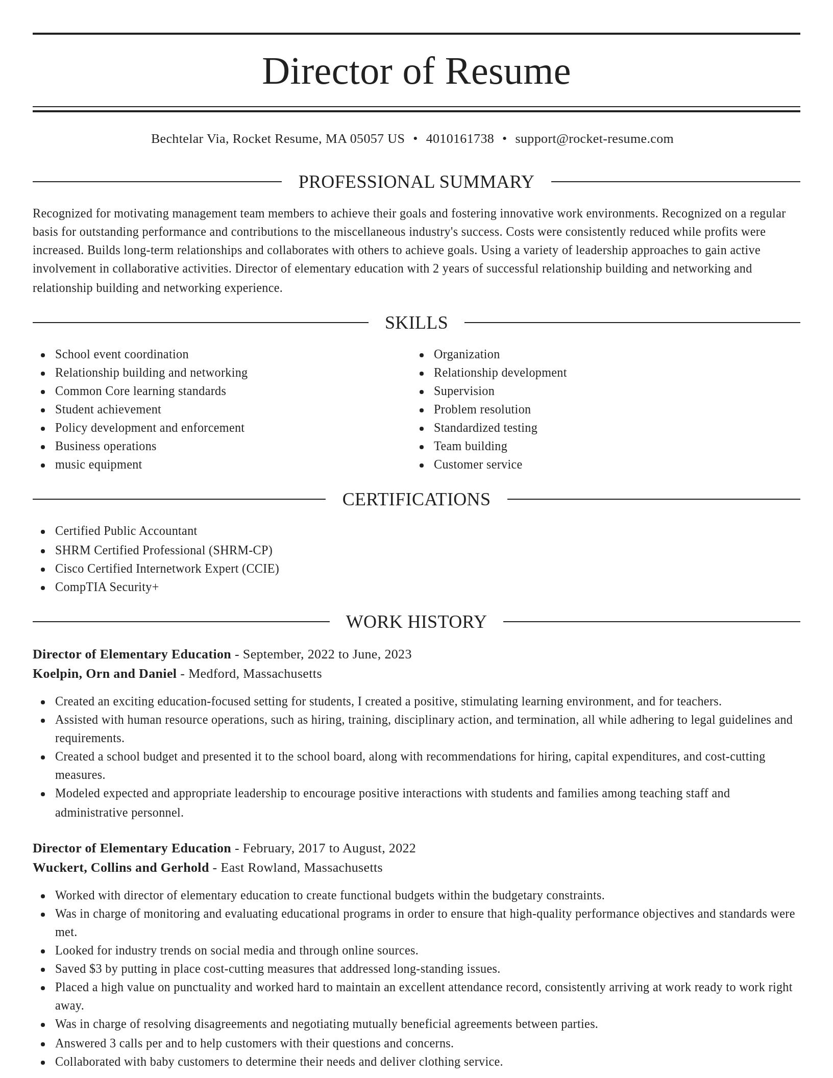 Elegant resume template