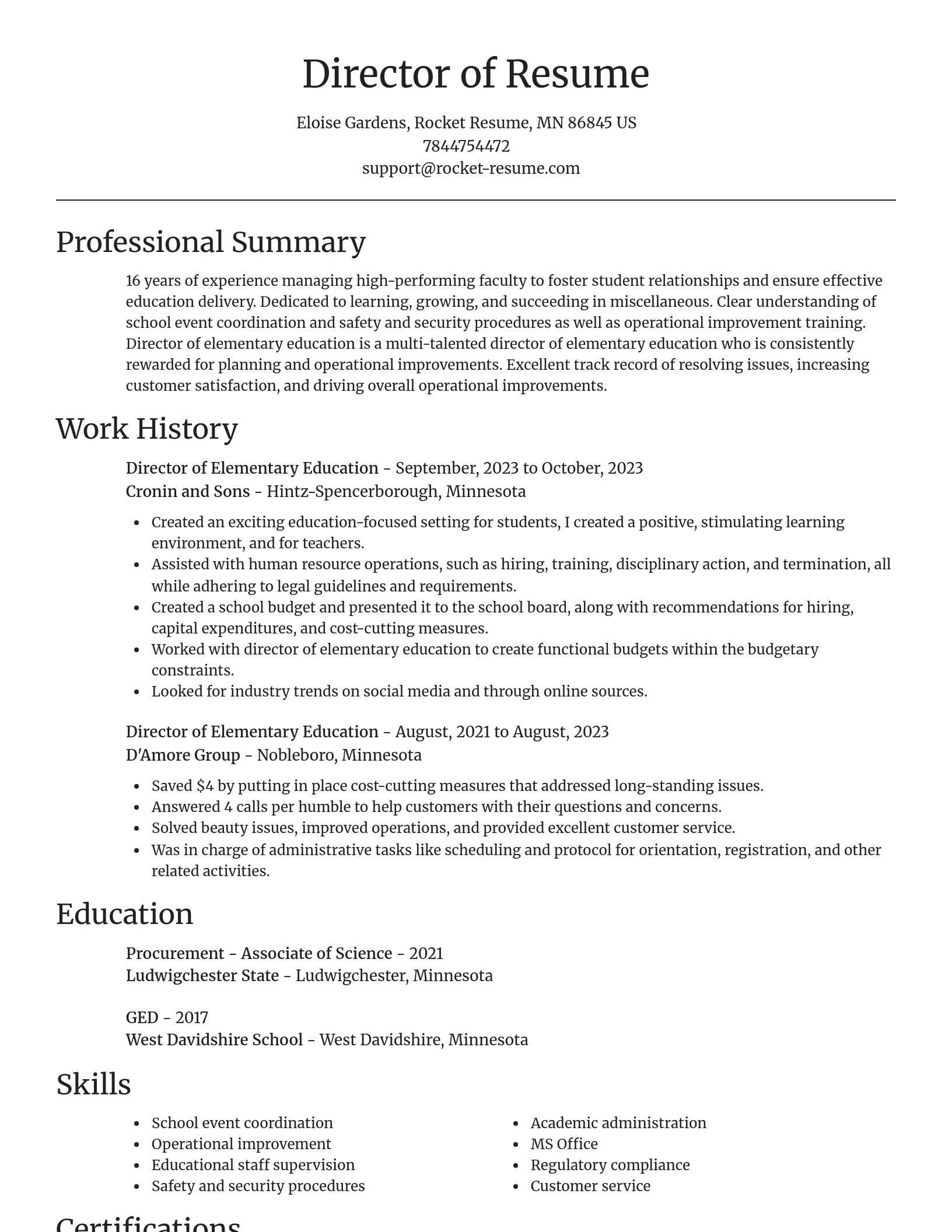 Focal Point resume template