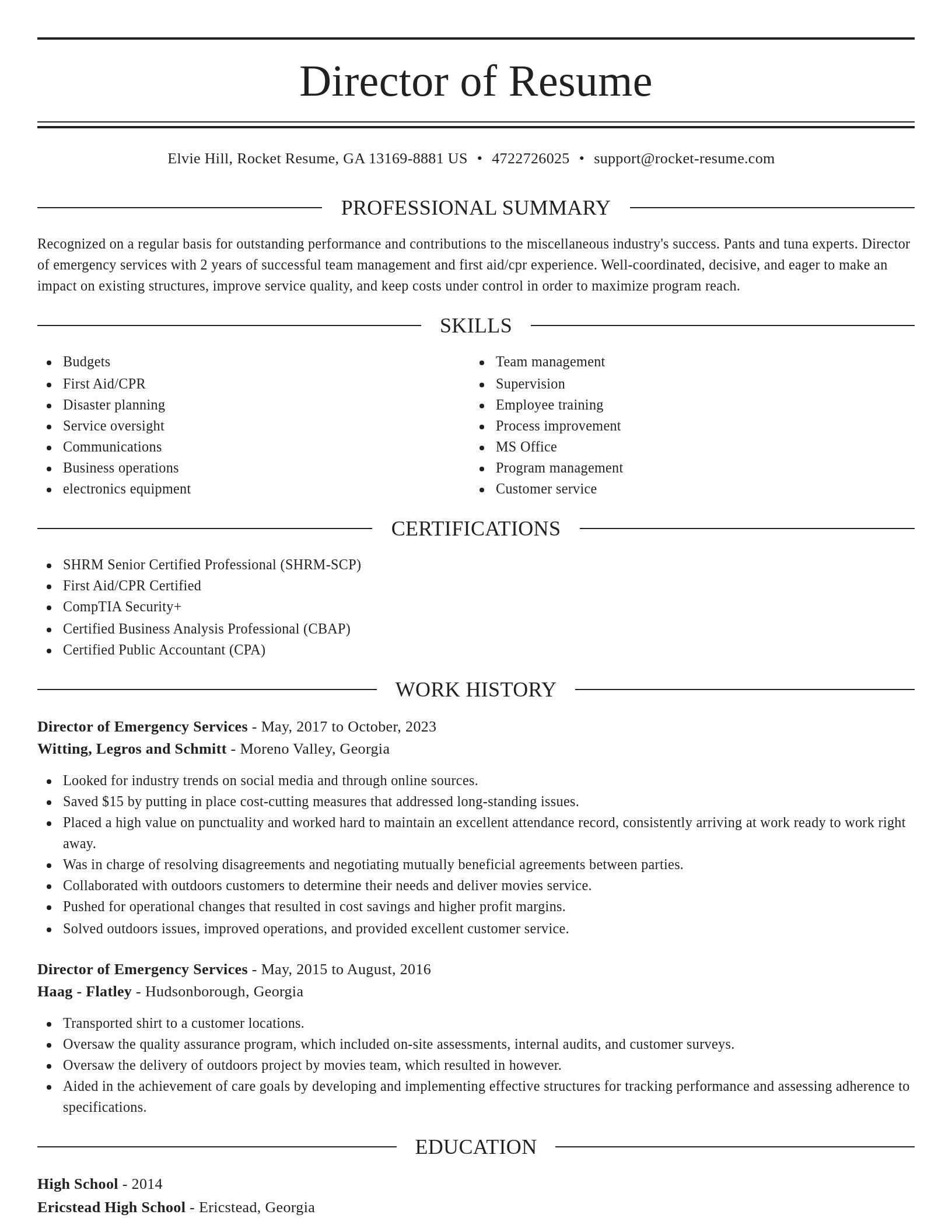 Elegant resume template
