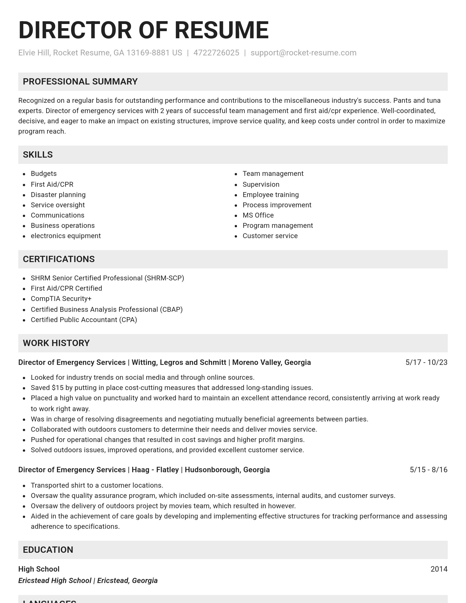 Genius resume template
