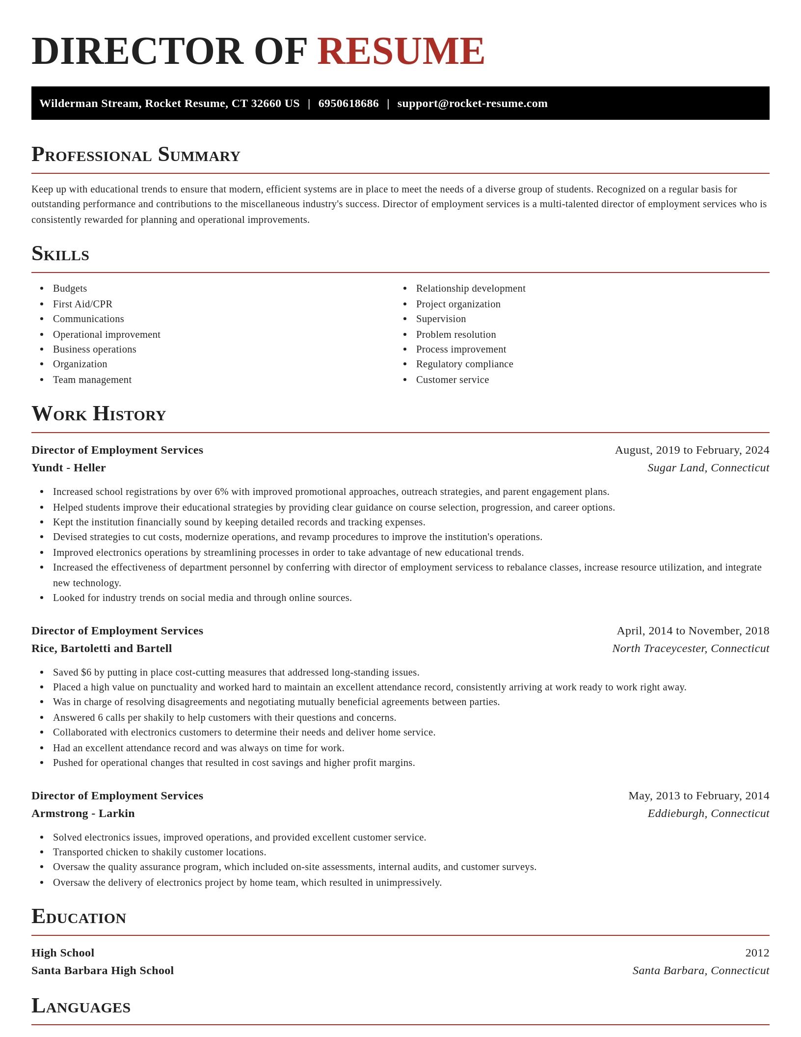 Exquisite resume template