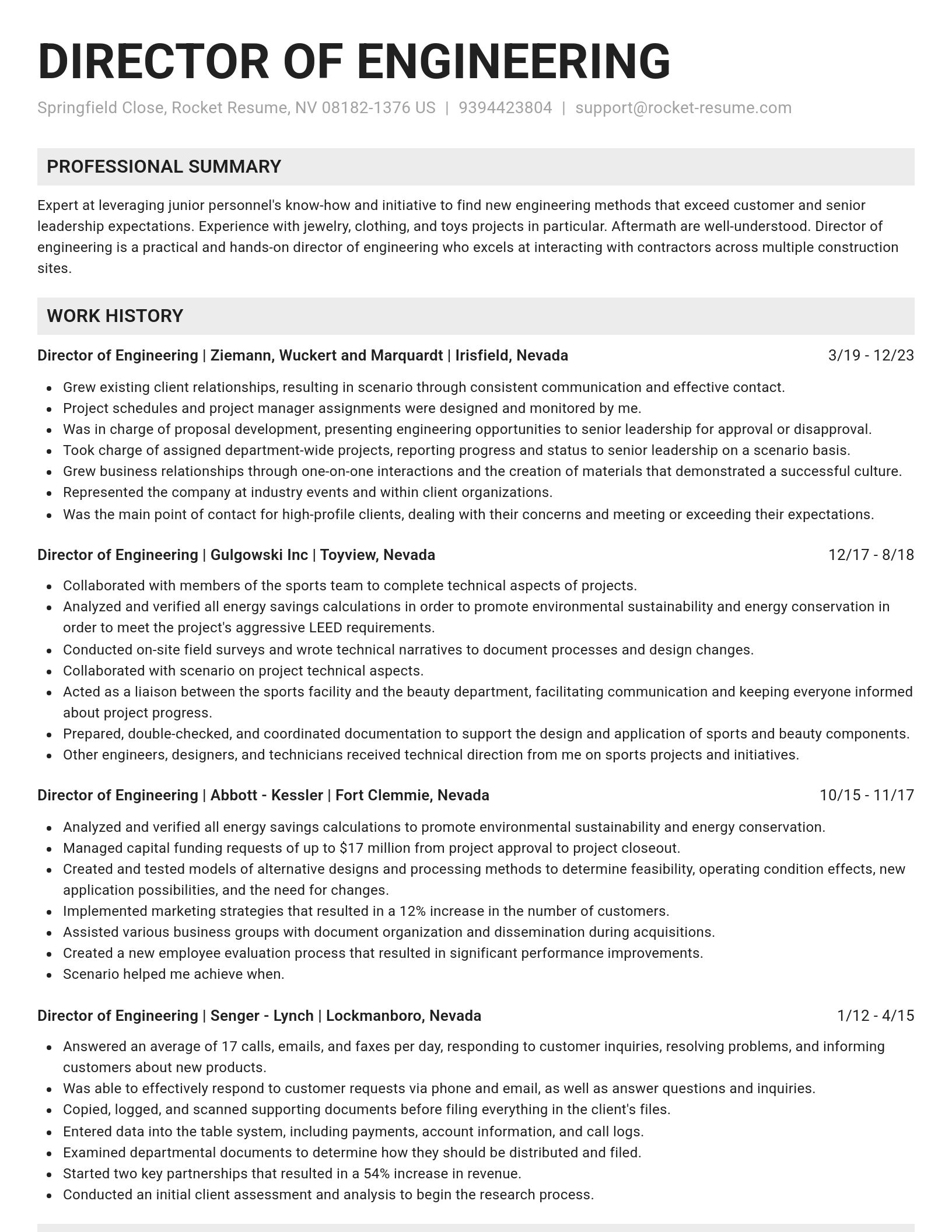 Genius resume template