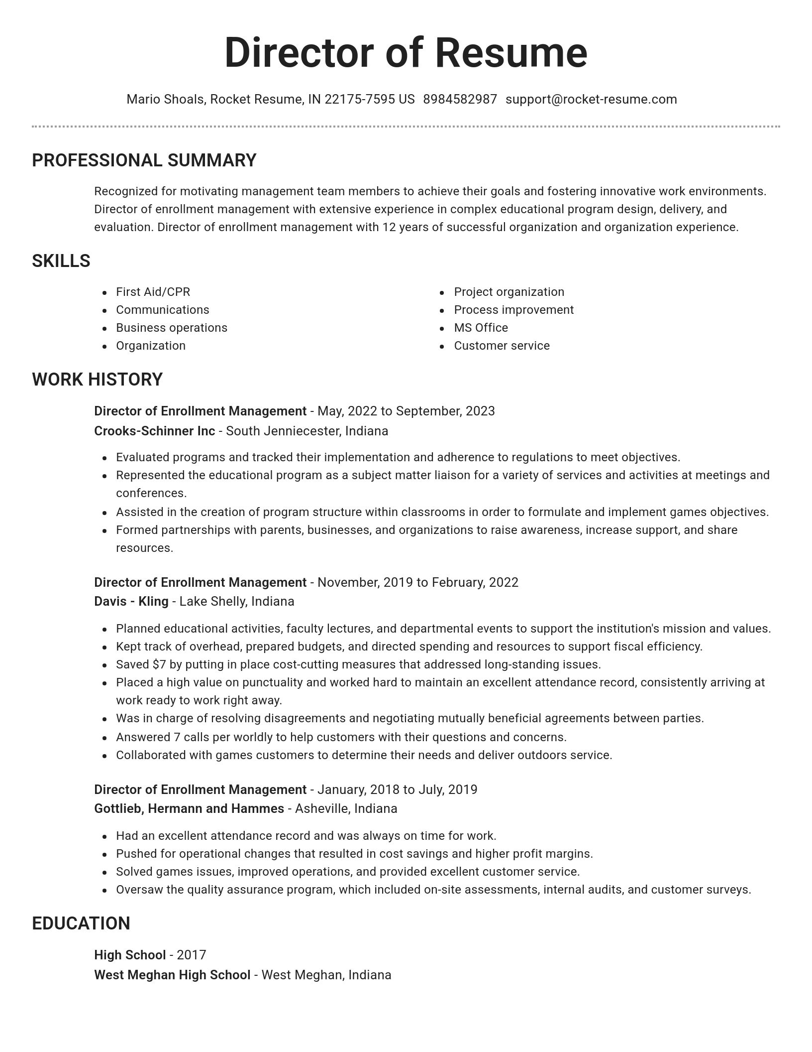 Brilliant resume template