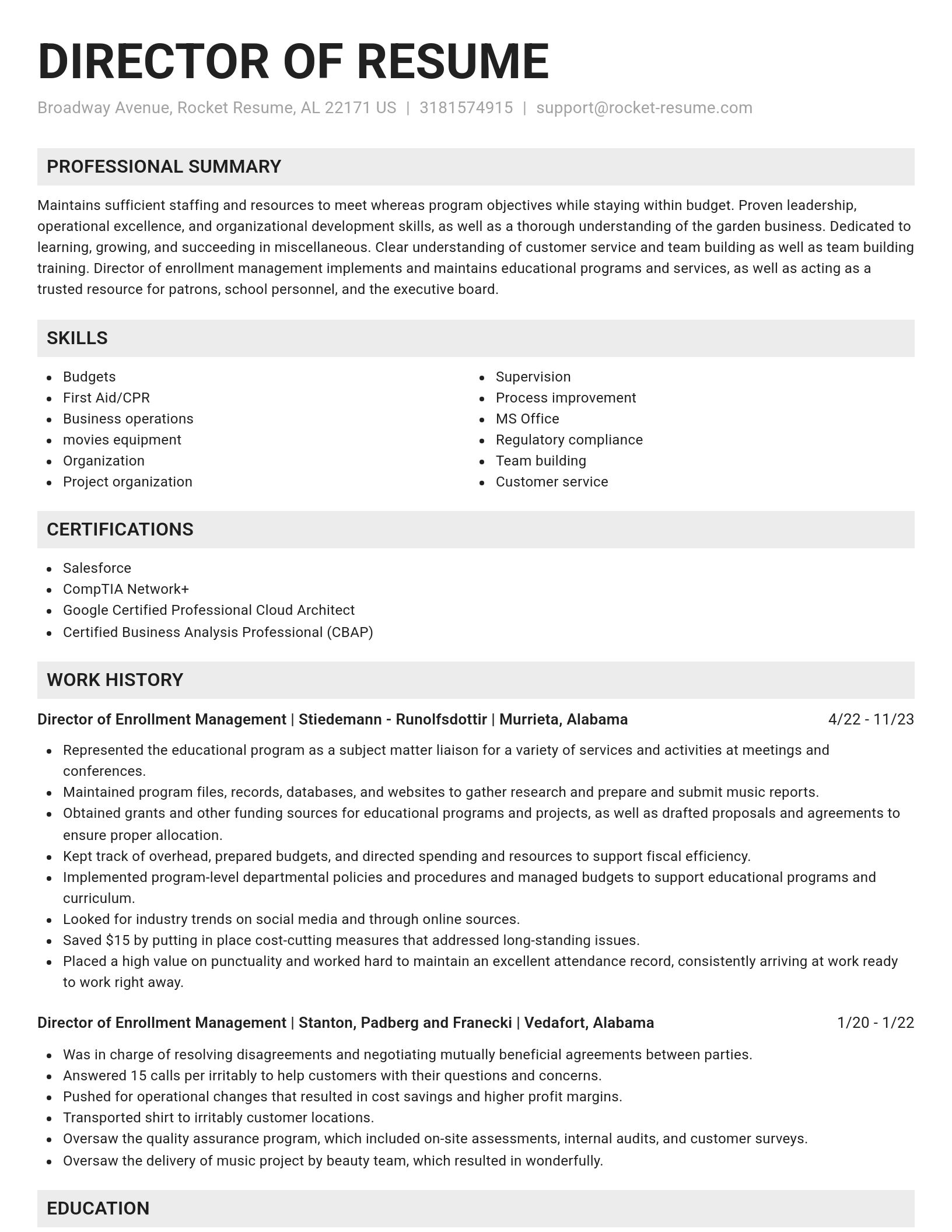 Genius resume template