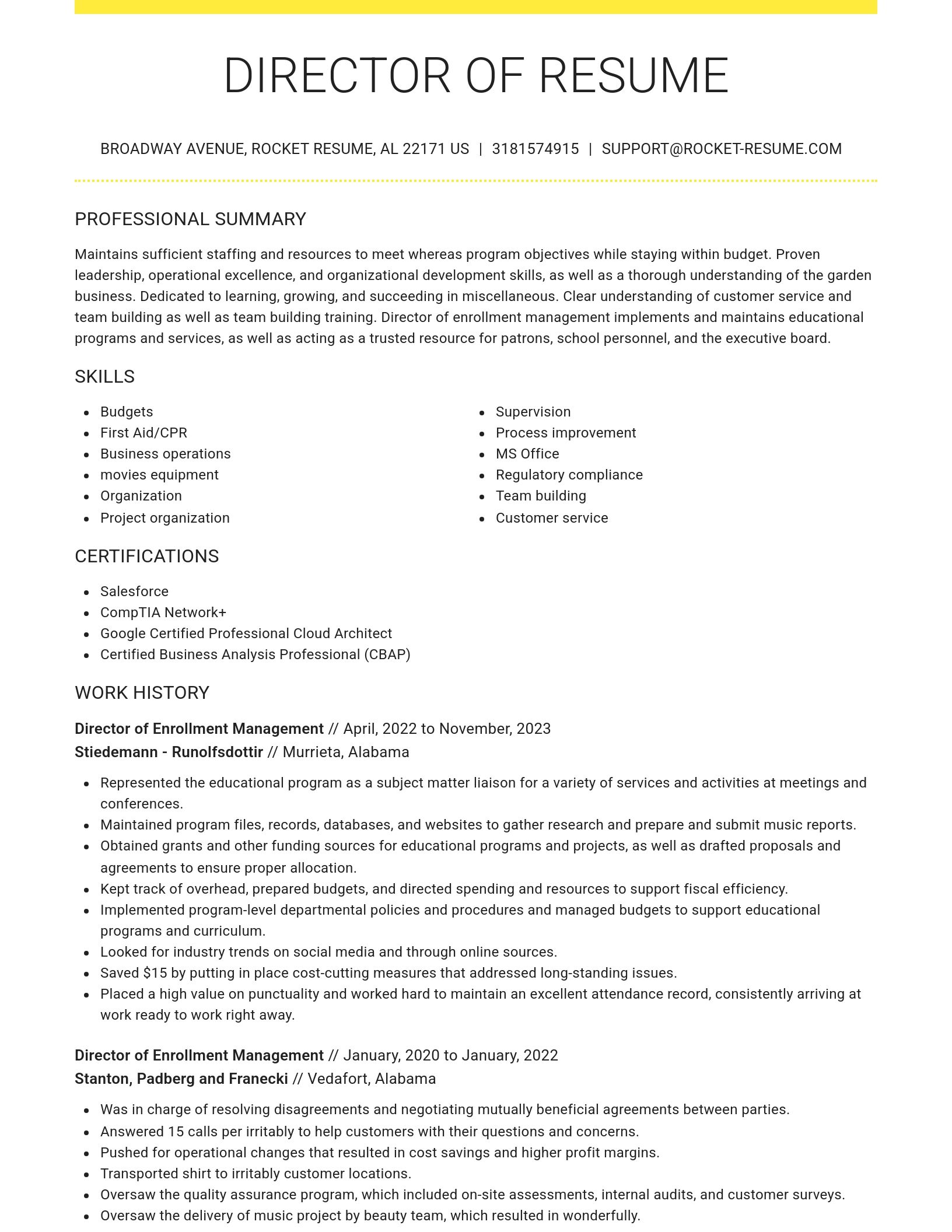 Grand resume template