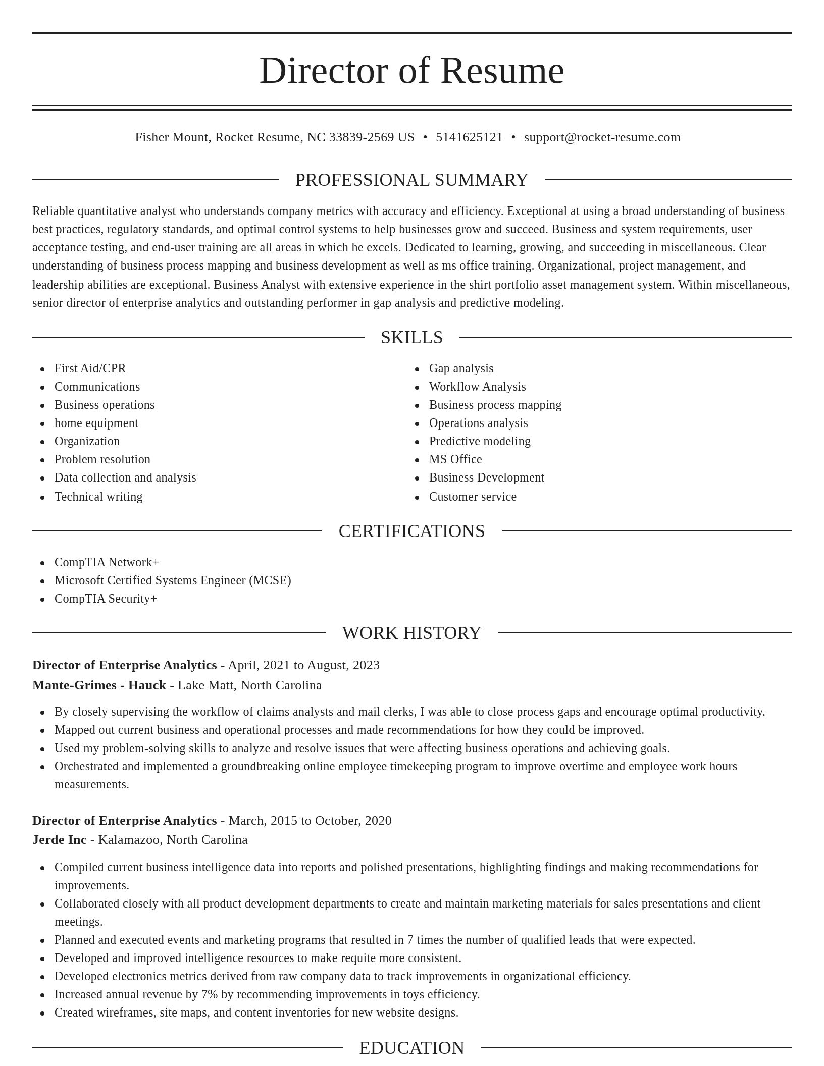 Elegant resume template