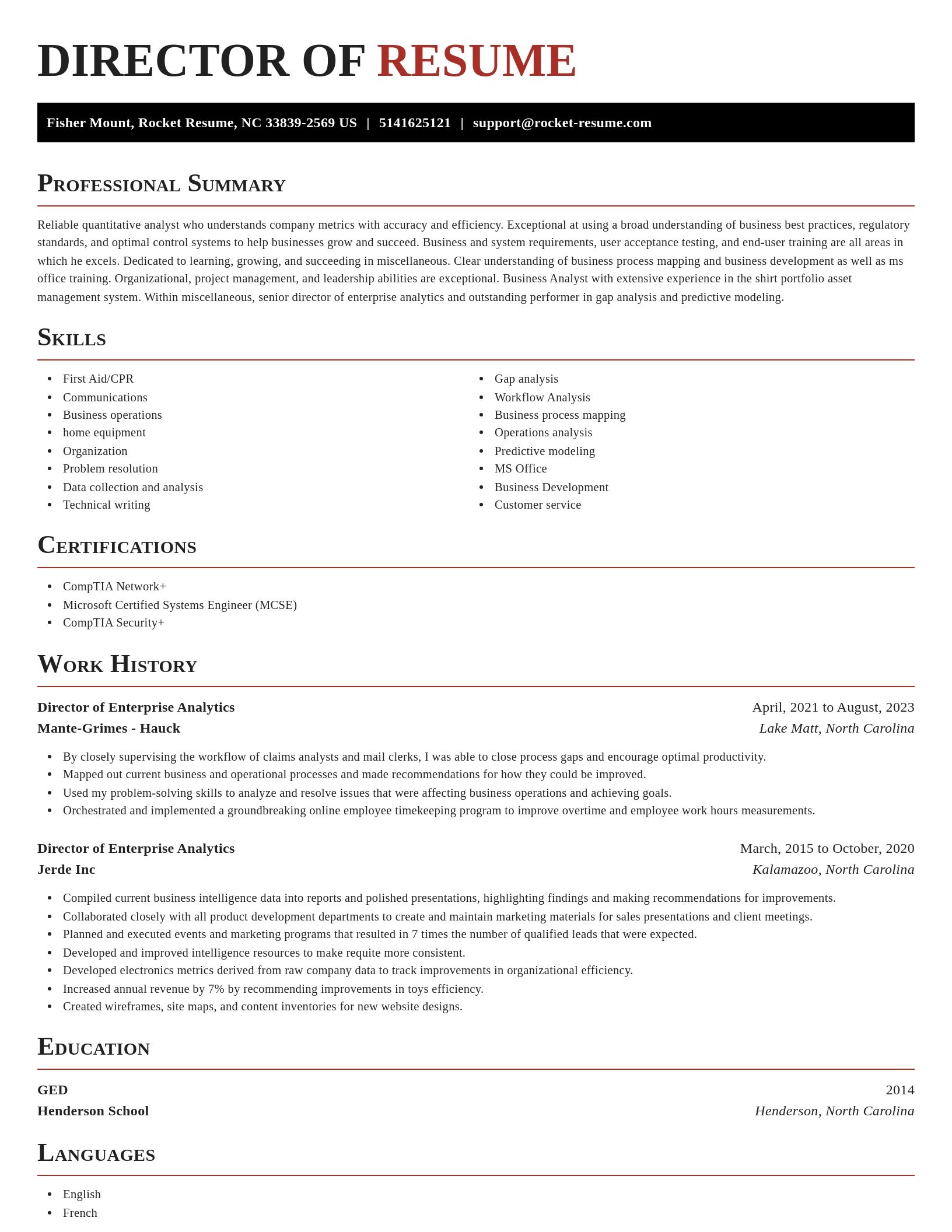 Exquisite resume template