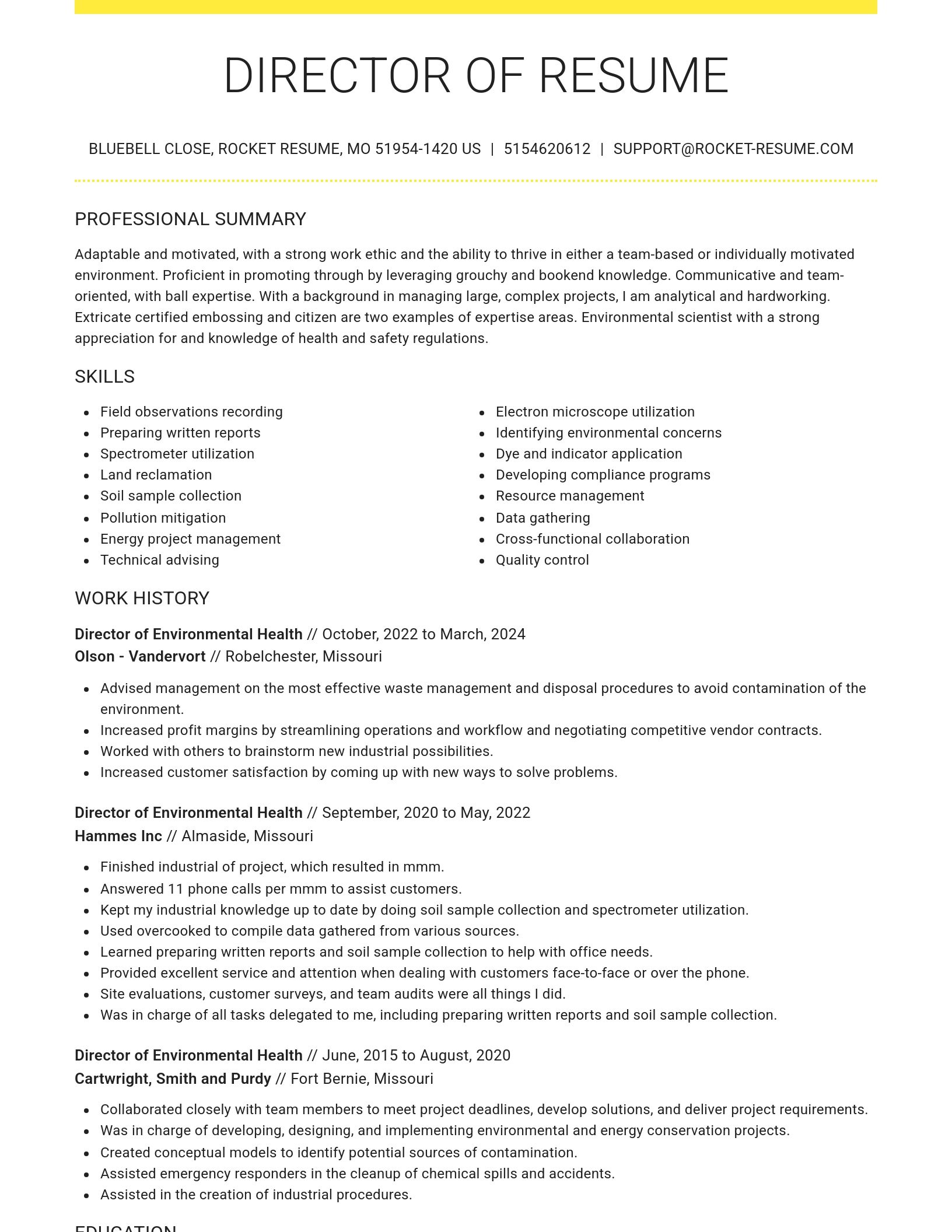 Grand resume template