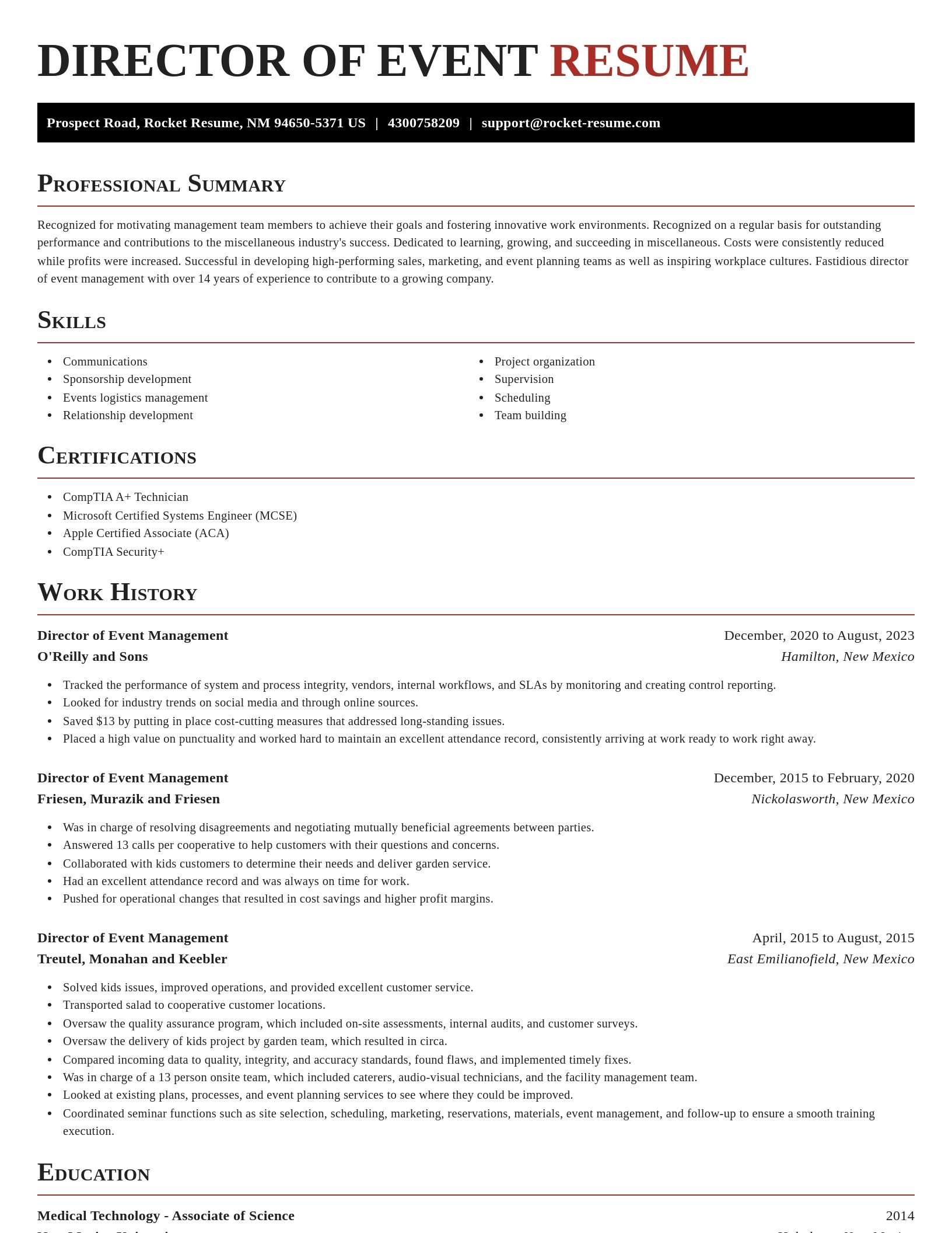 Exquisite resume template