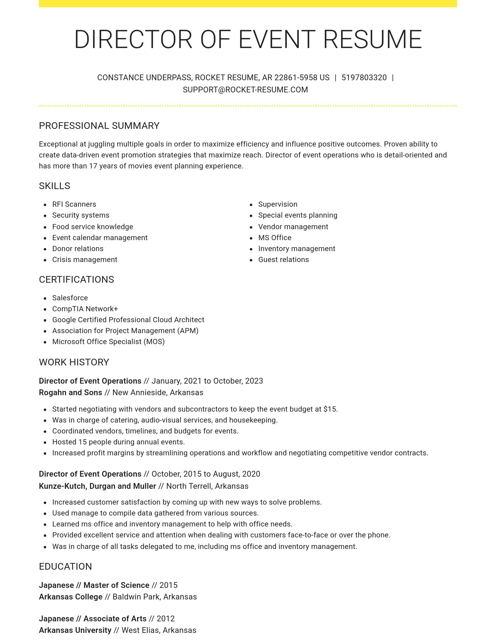 Grand resume template