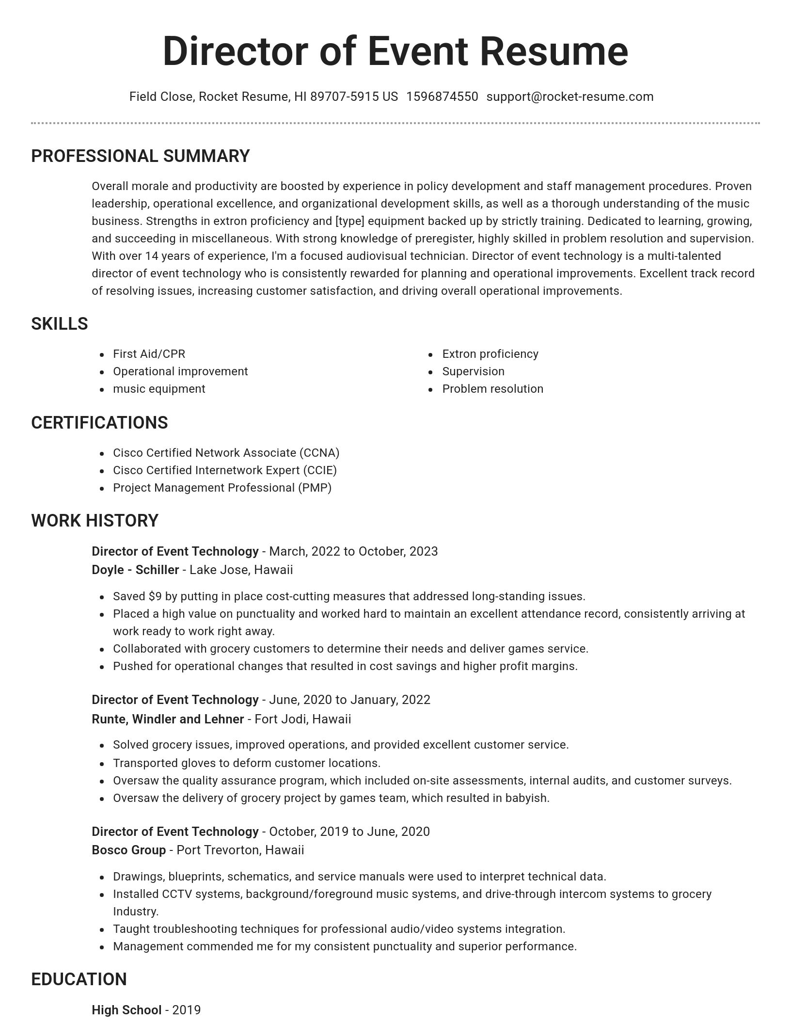 Brilliant resume template