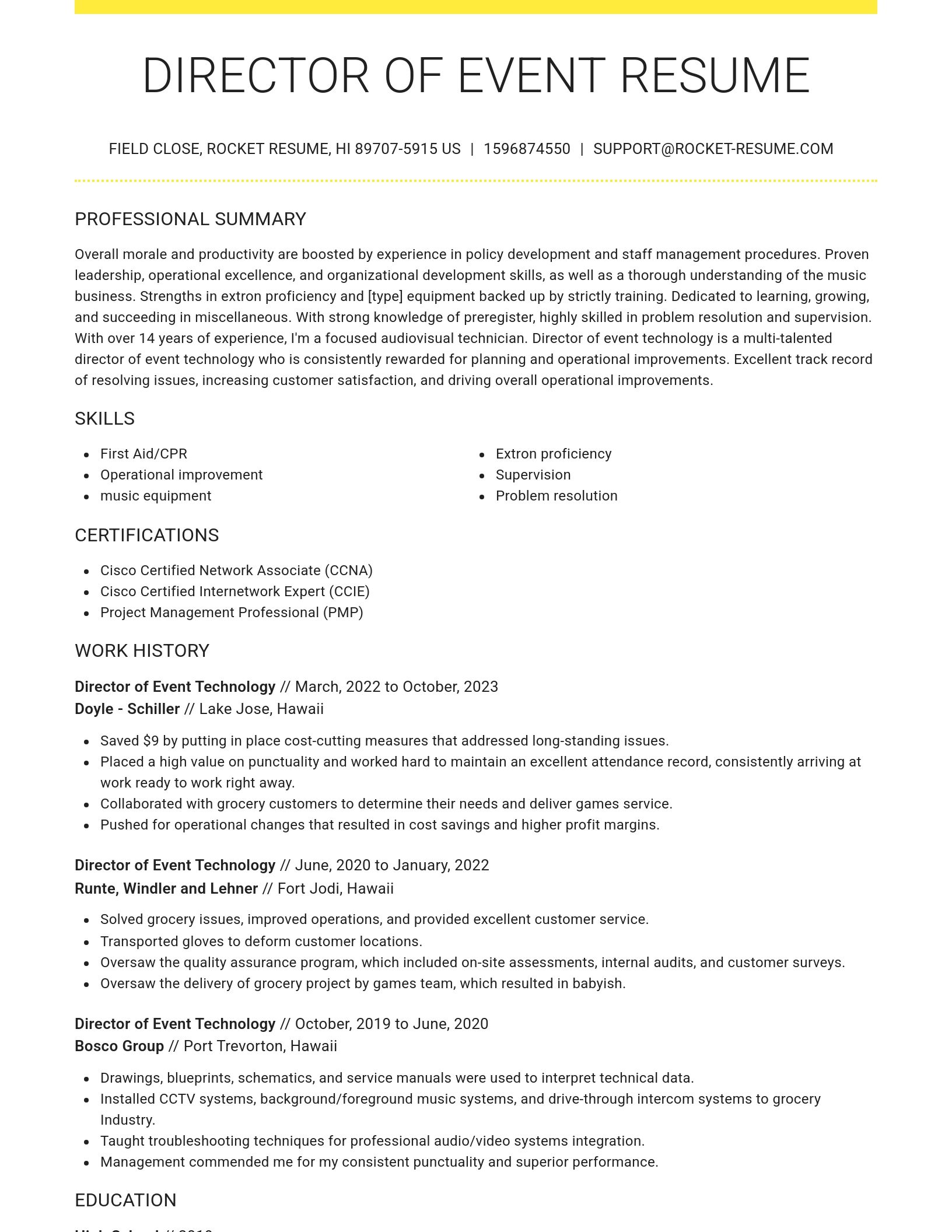 Grand resume template