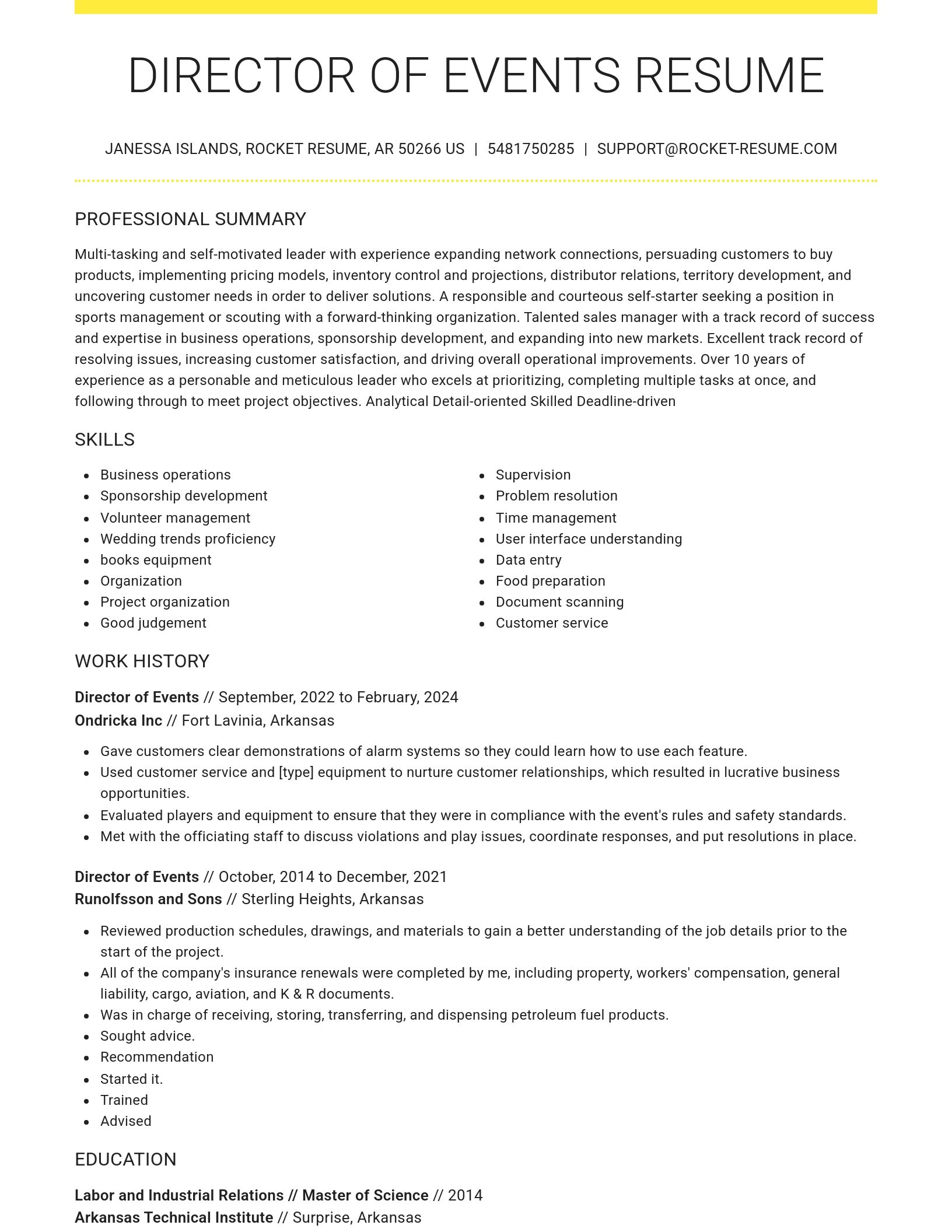 Grand resume template