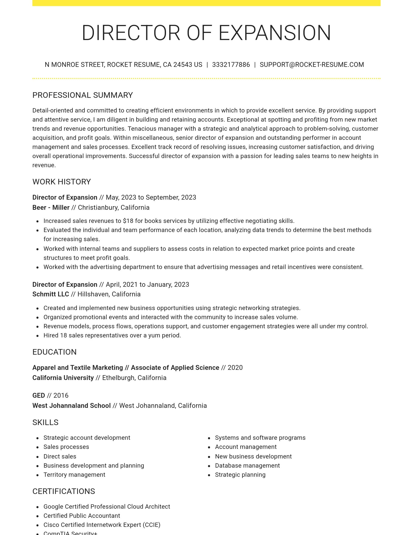 Grand resume template