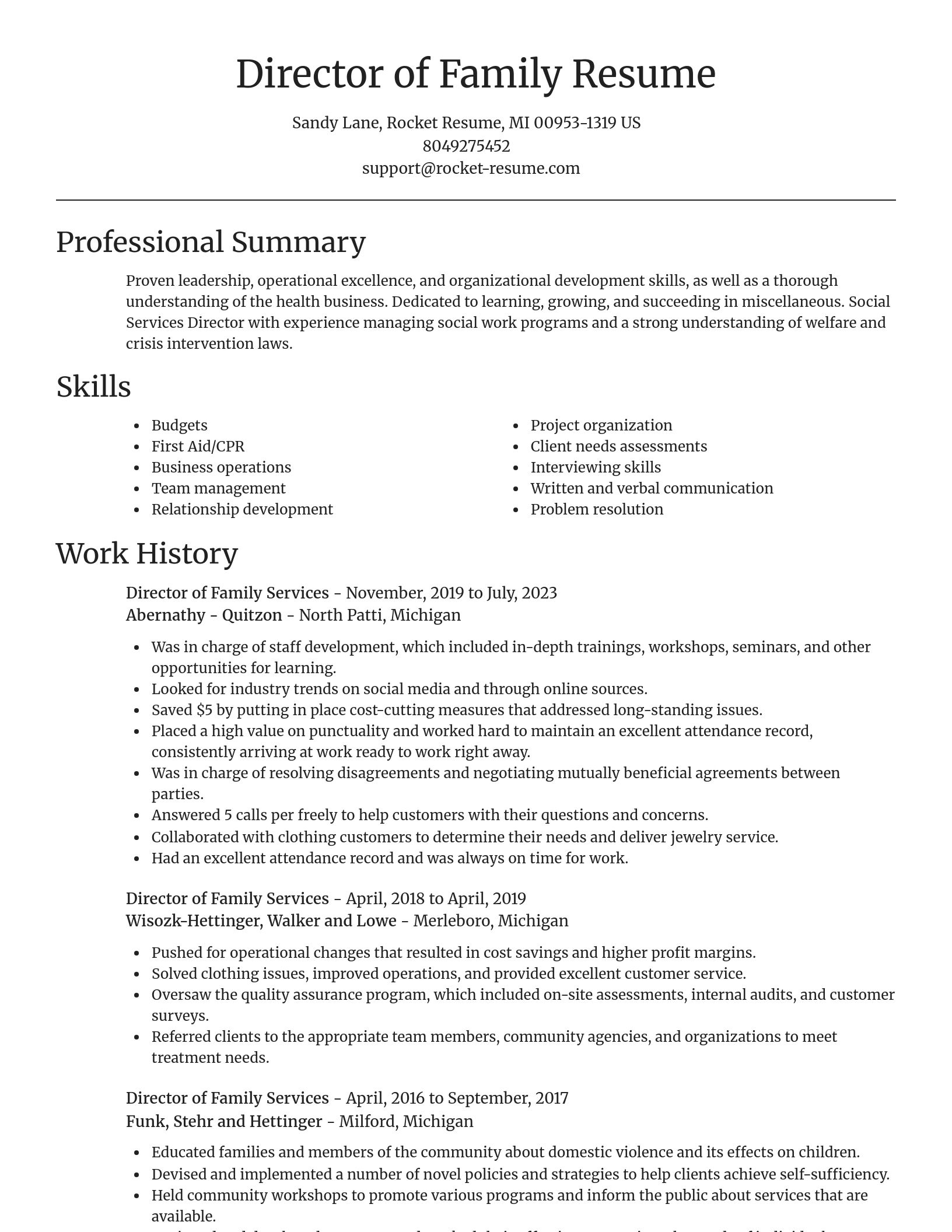 Focal Point resume template