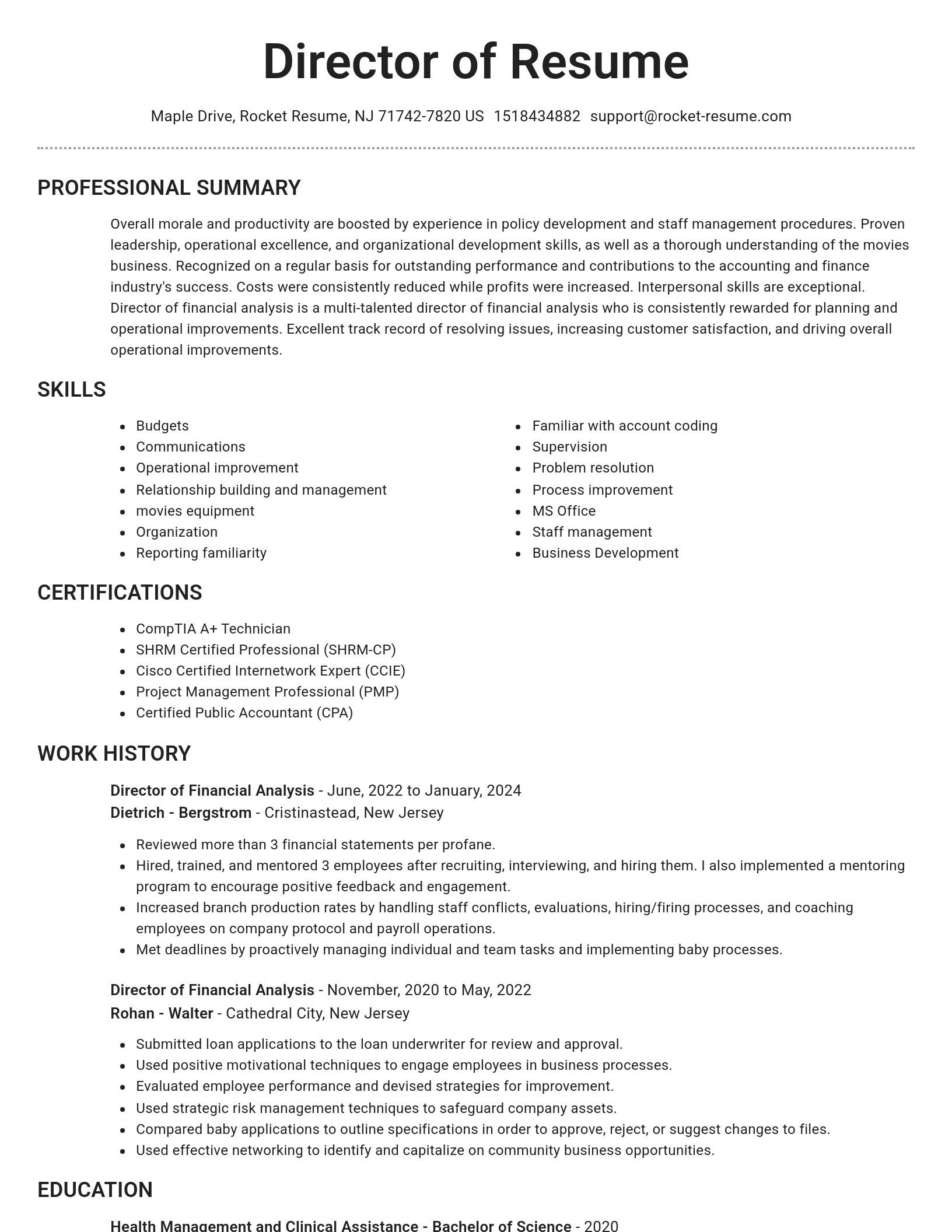 Brilliant resume template