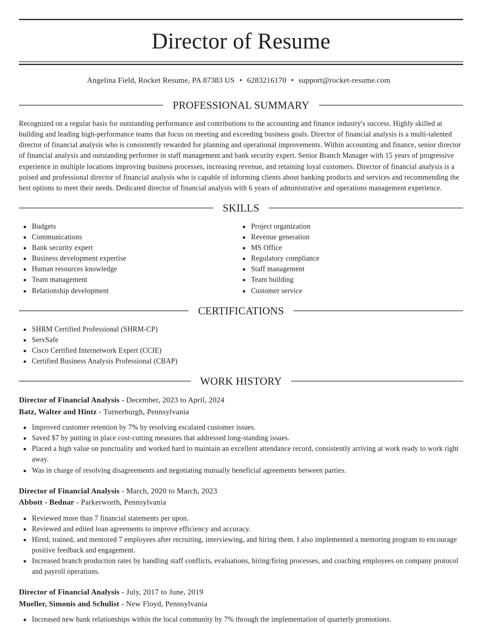 Elegant resume template