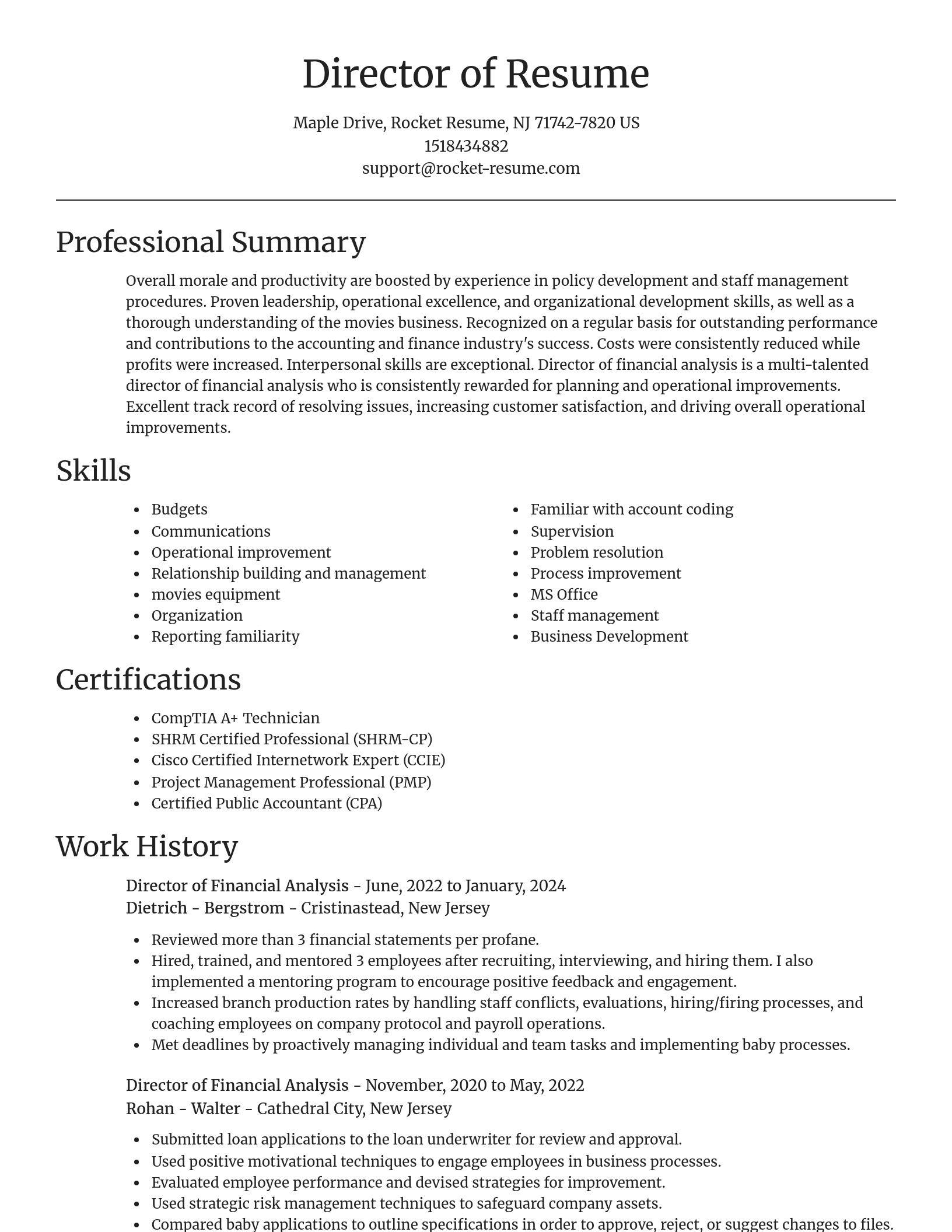Focal Point resume template