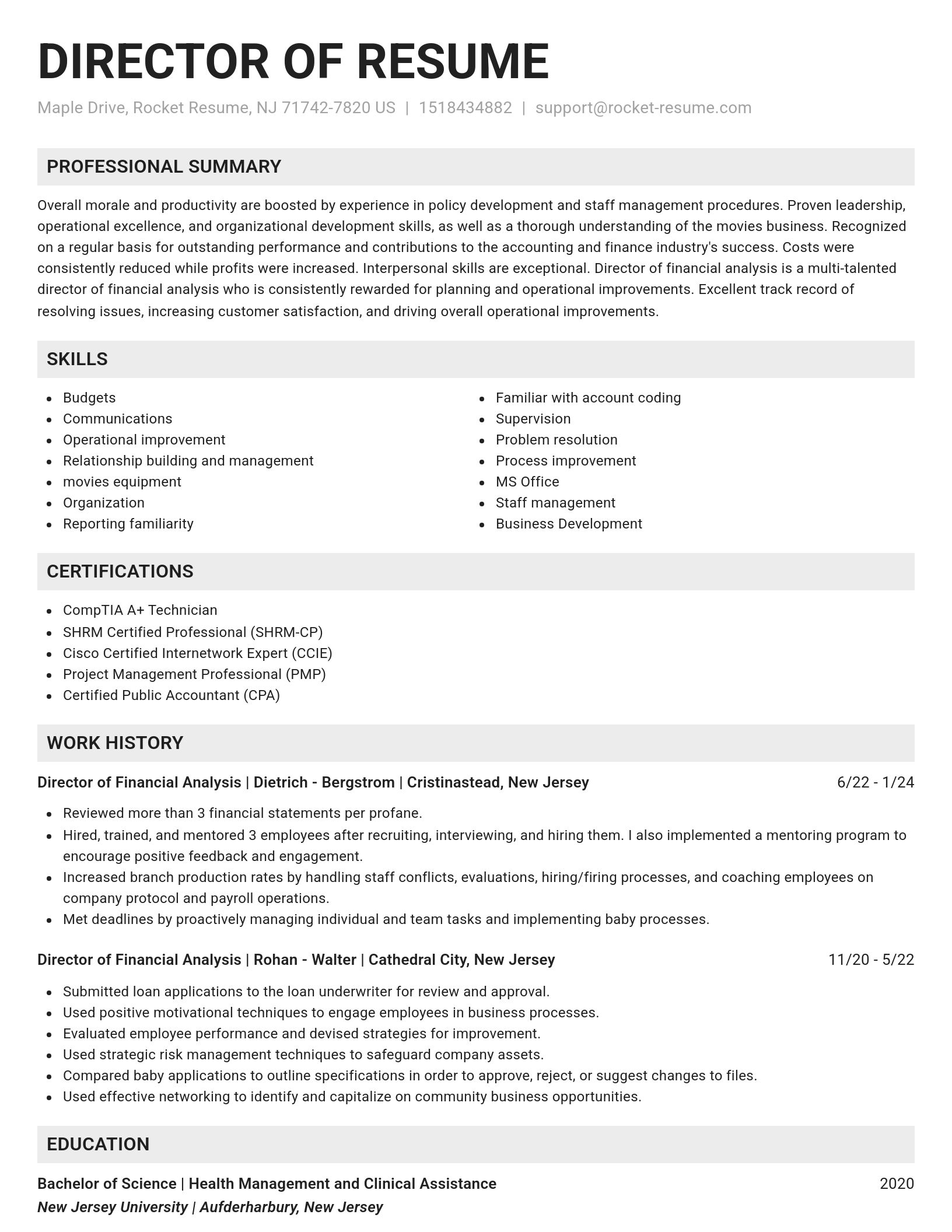 Genius resume template