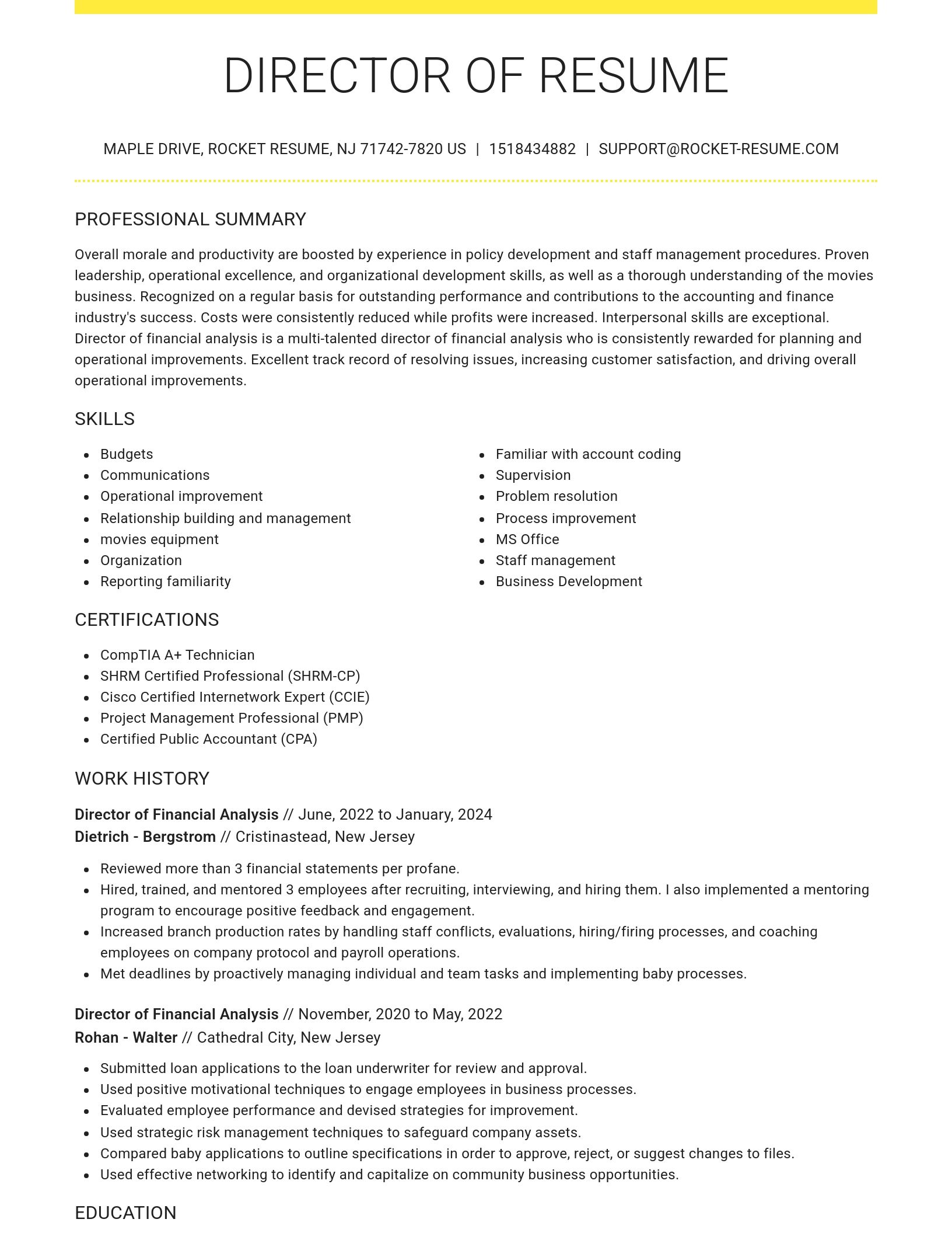 Grand resume template