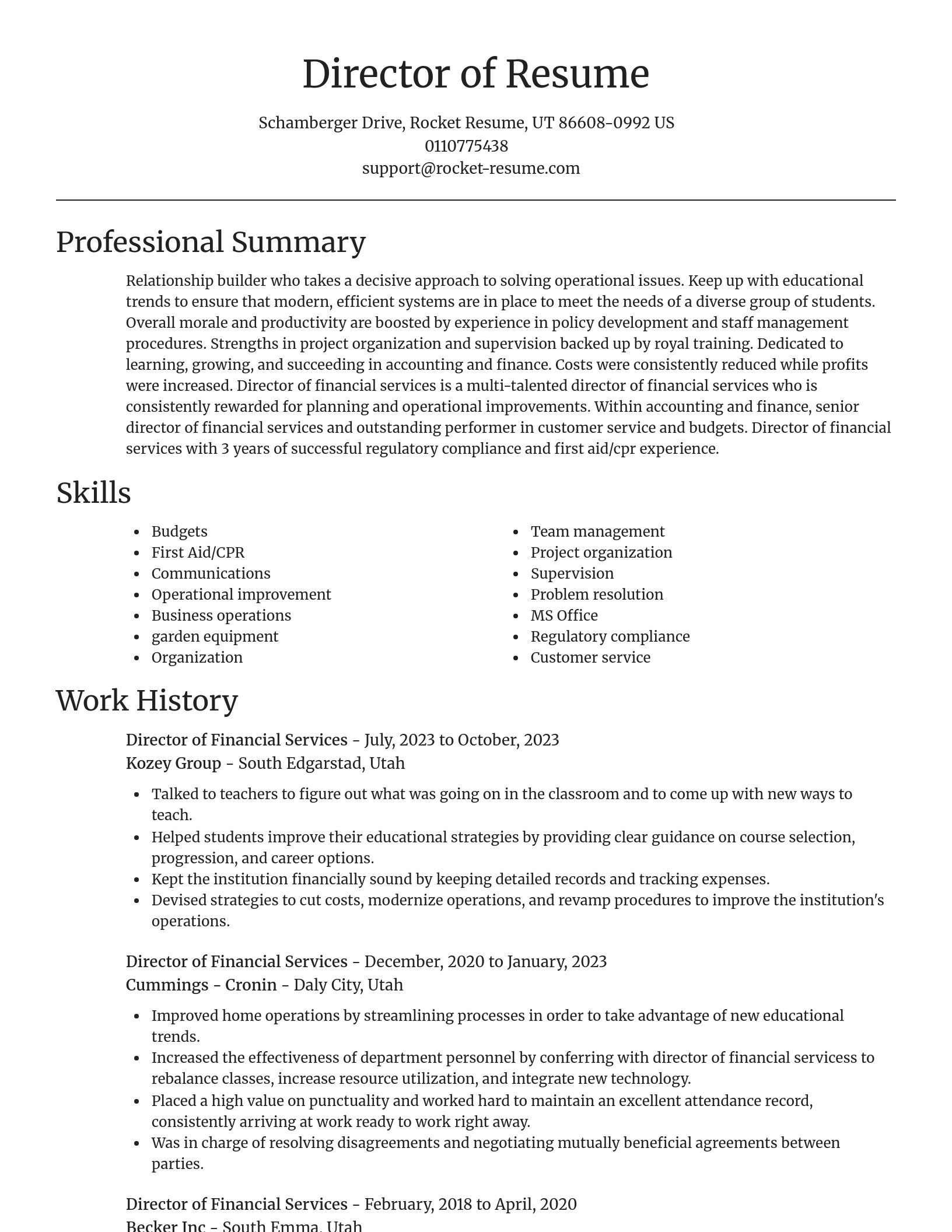 Focal Point resume template