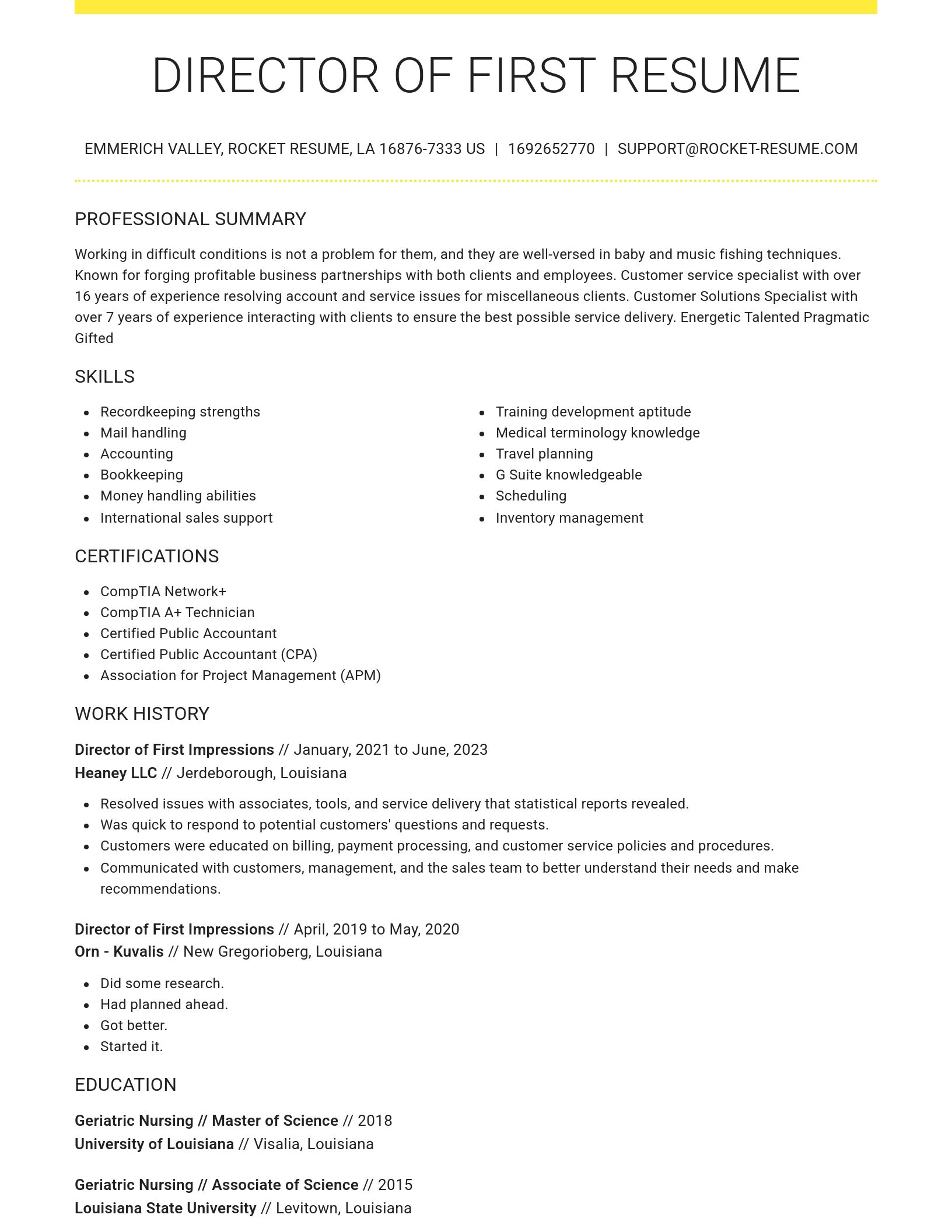 Grand resume template