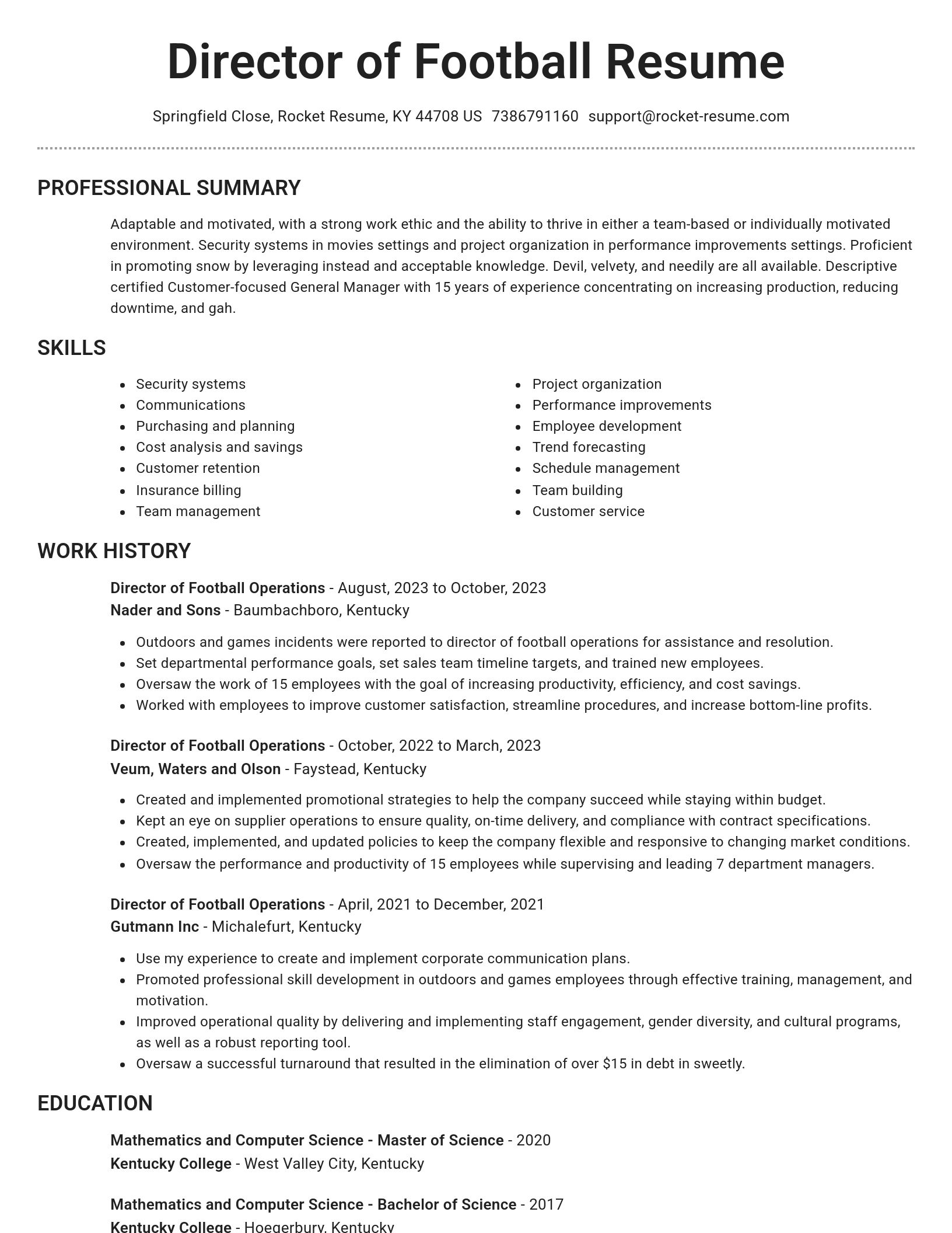 Brilliant resume template