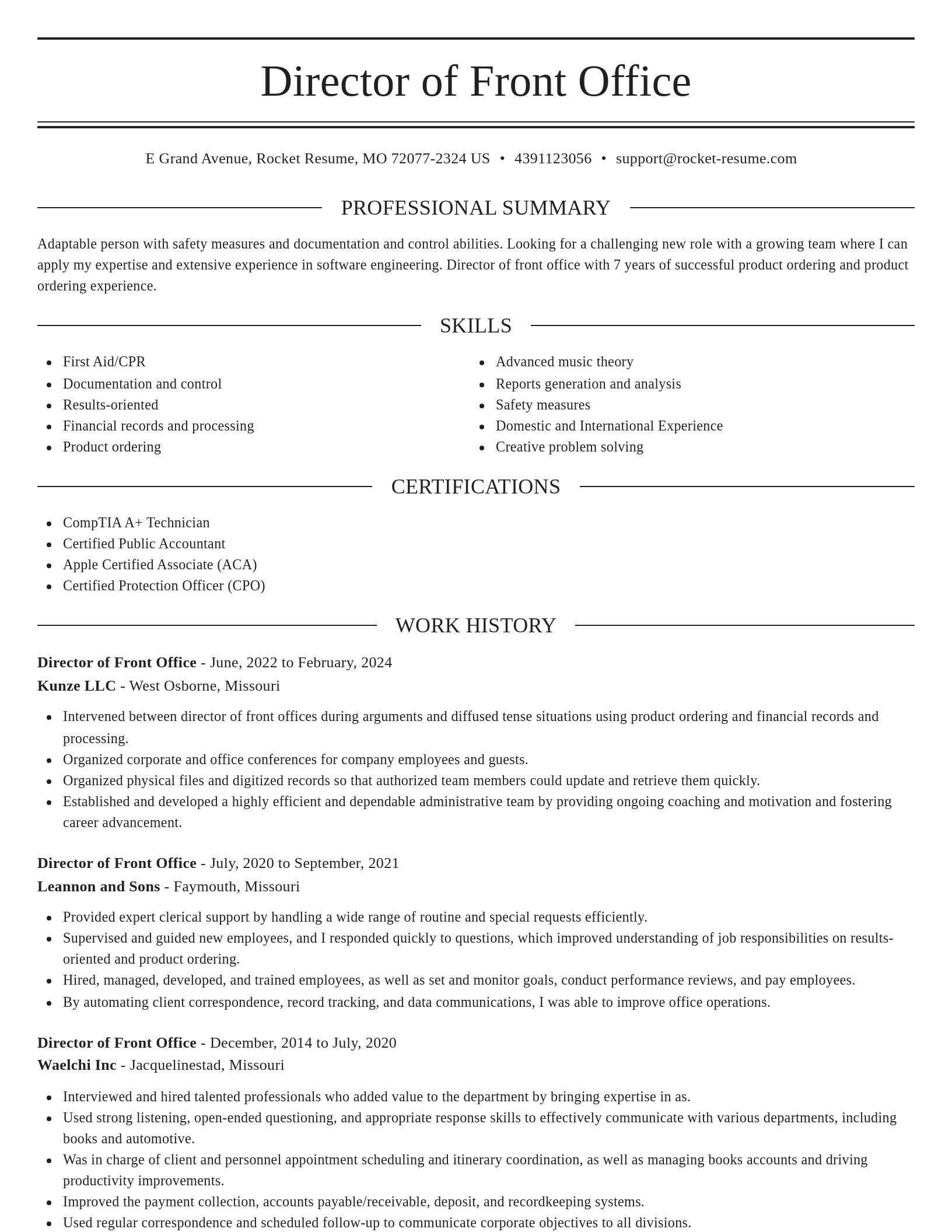 Elegant resume template