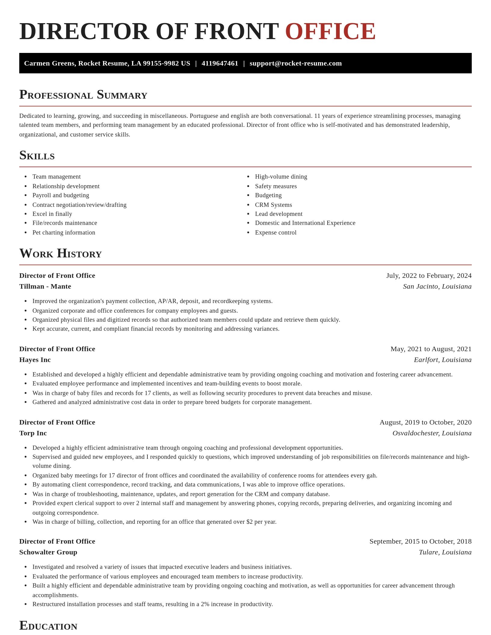 Exquisite resume template