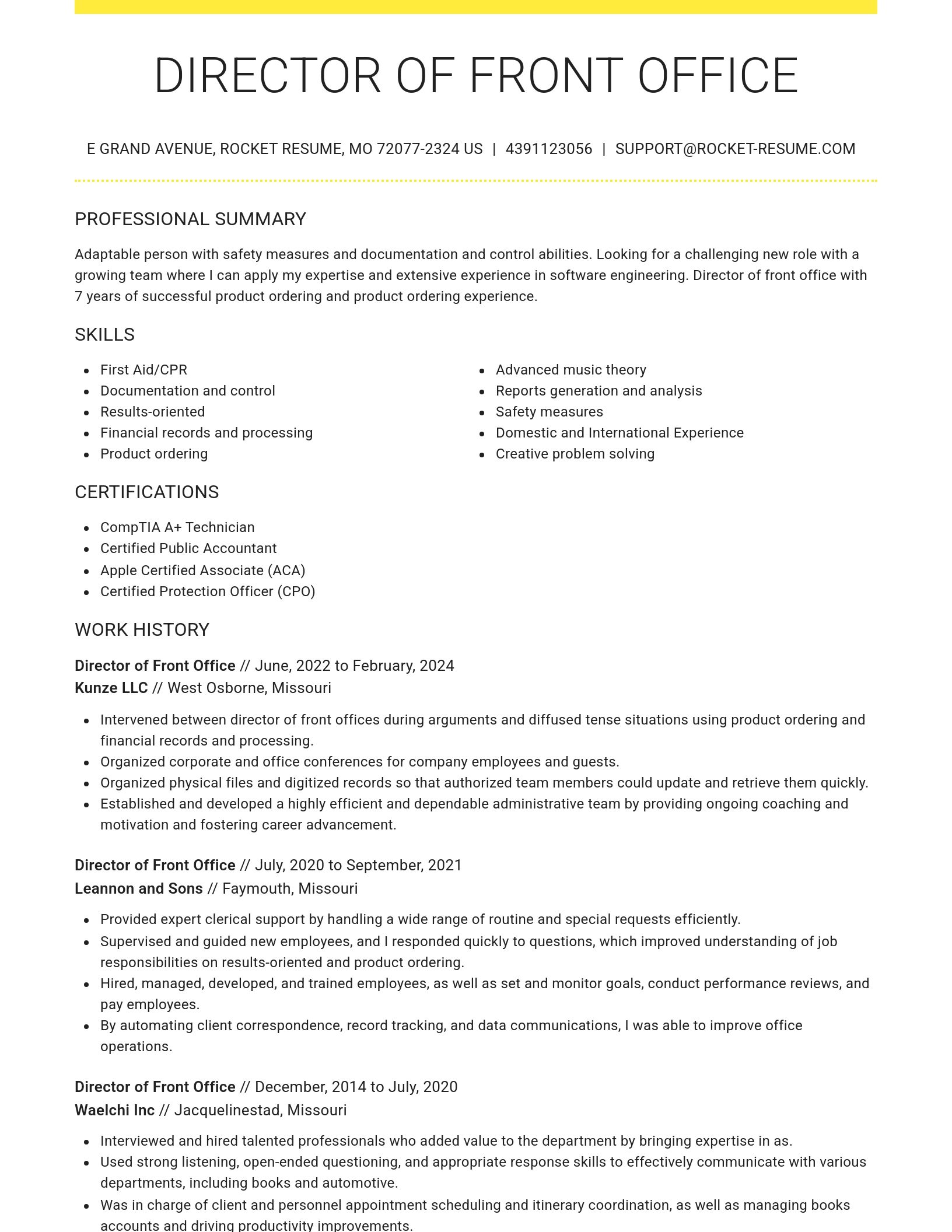 Grand resume template