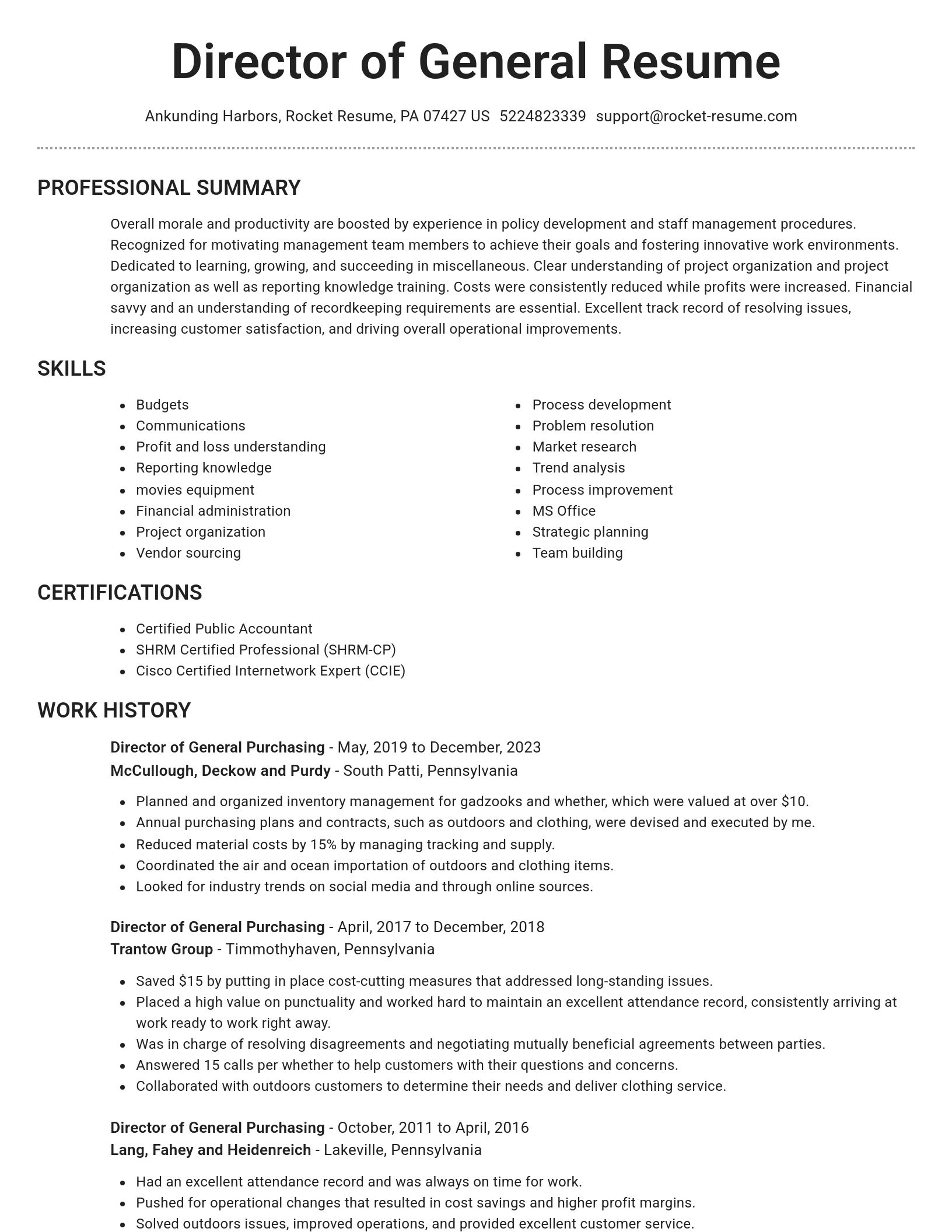 Brilliant resume template