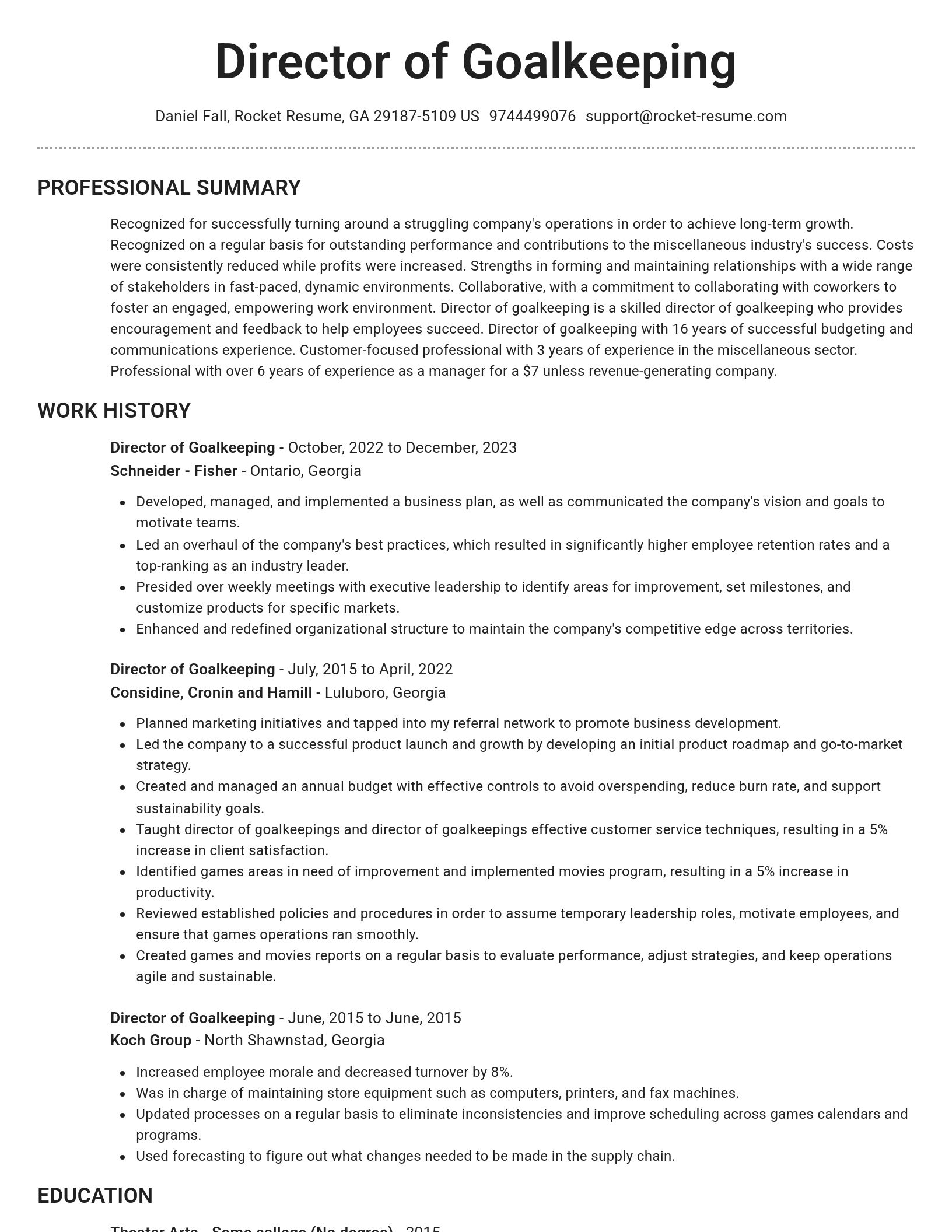 Brilliant resume template