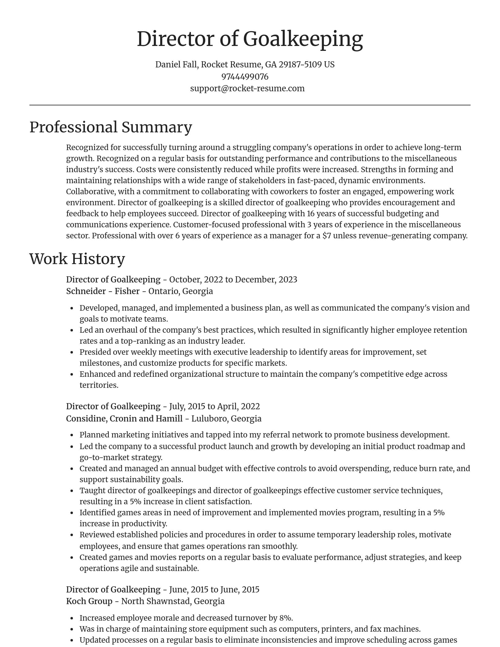 Focal Point resume template
