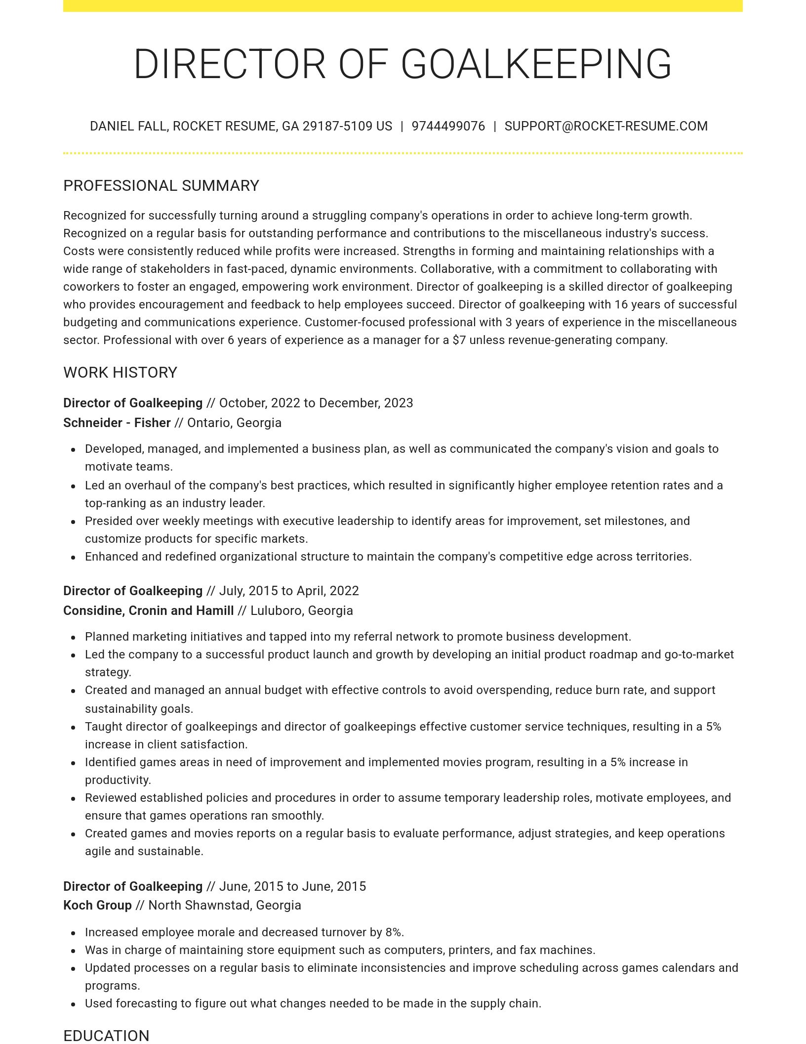 Grand resume template