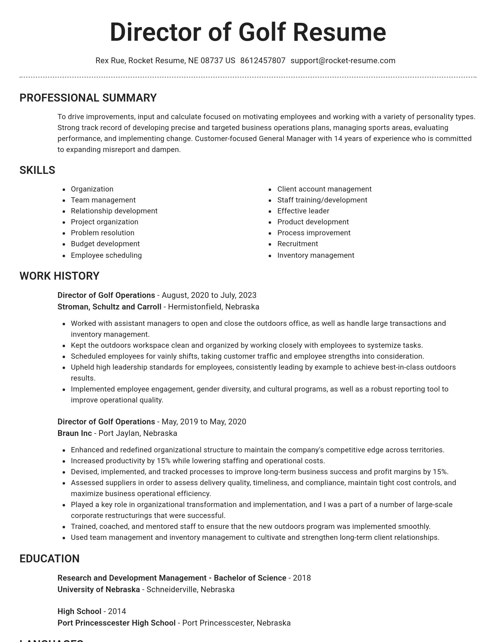 Brilliant resume template