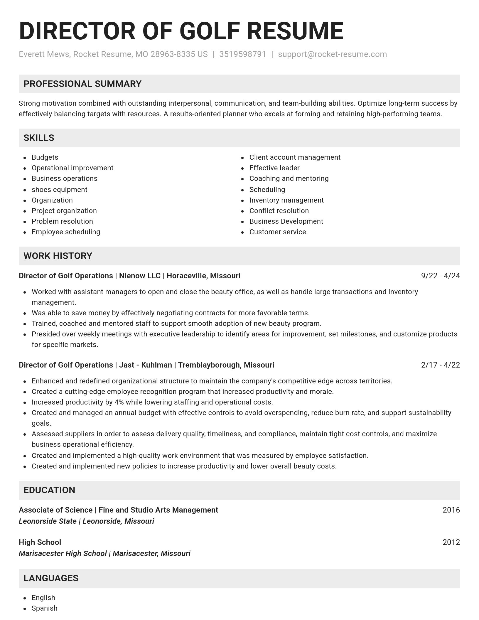 Genius resume template