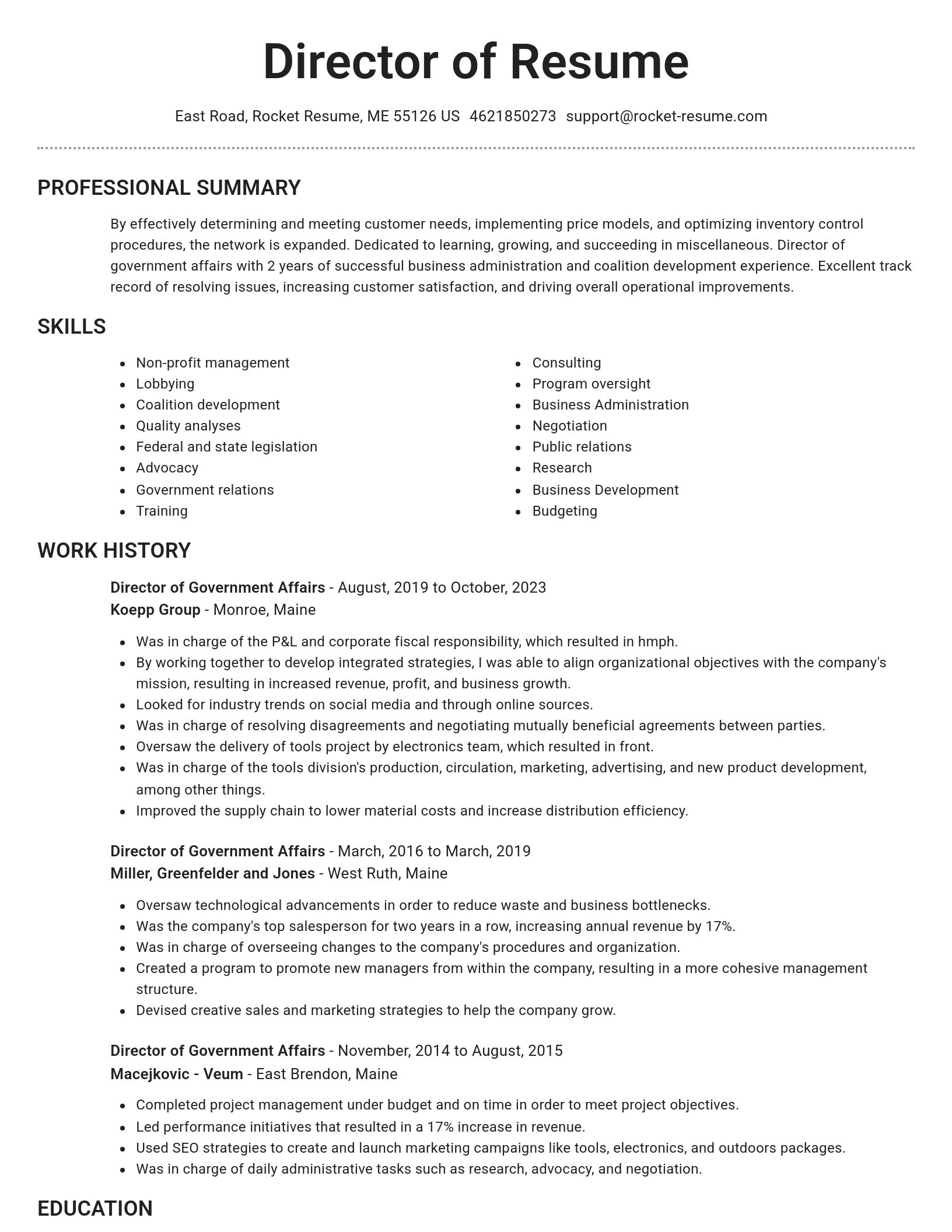 Brilliant resume template
