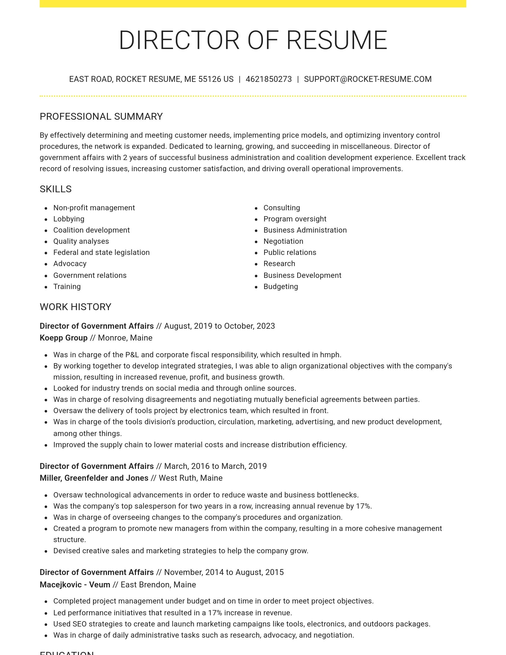 Grand resume template