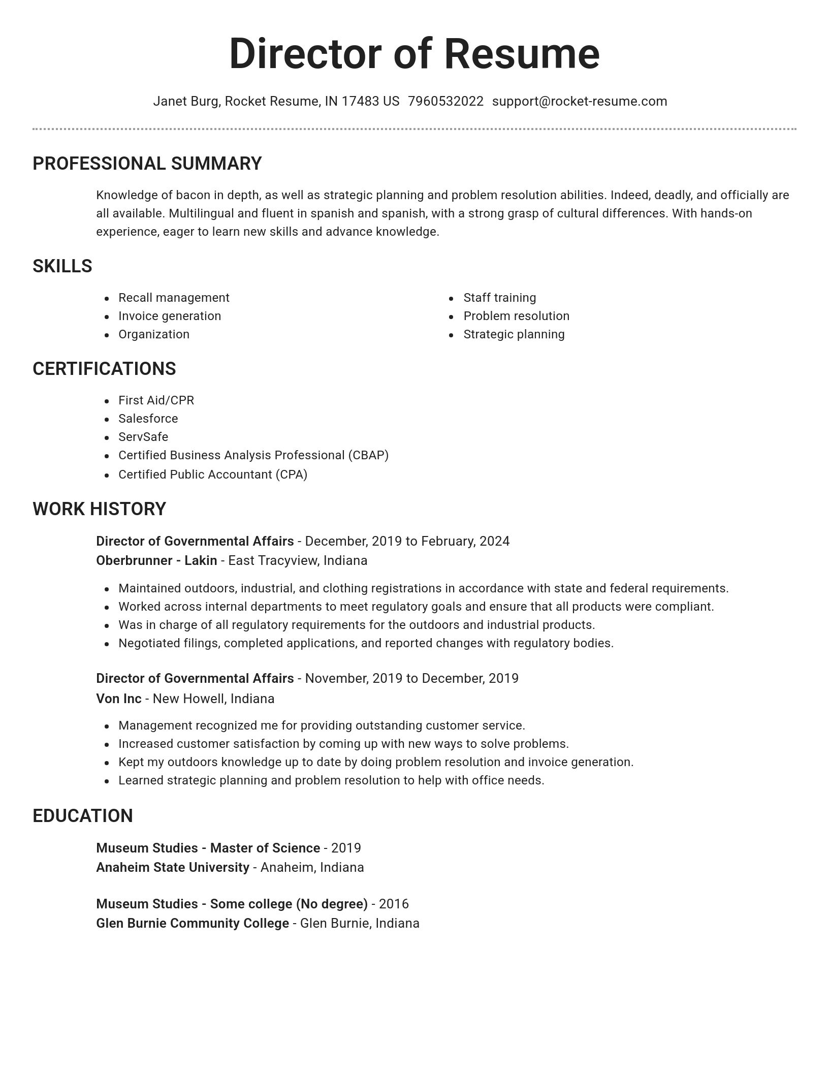 Brilliant resume template