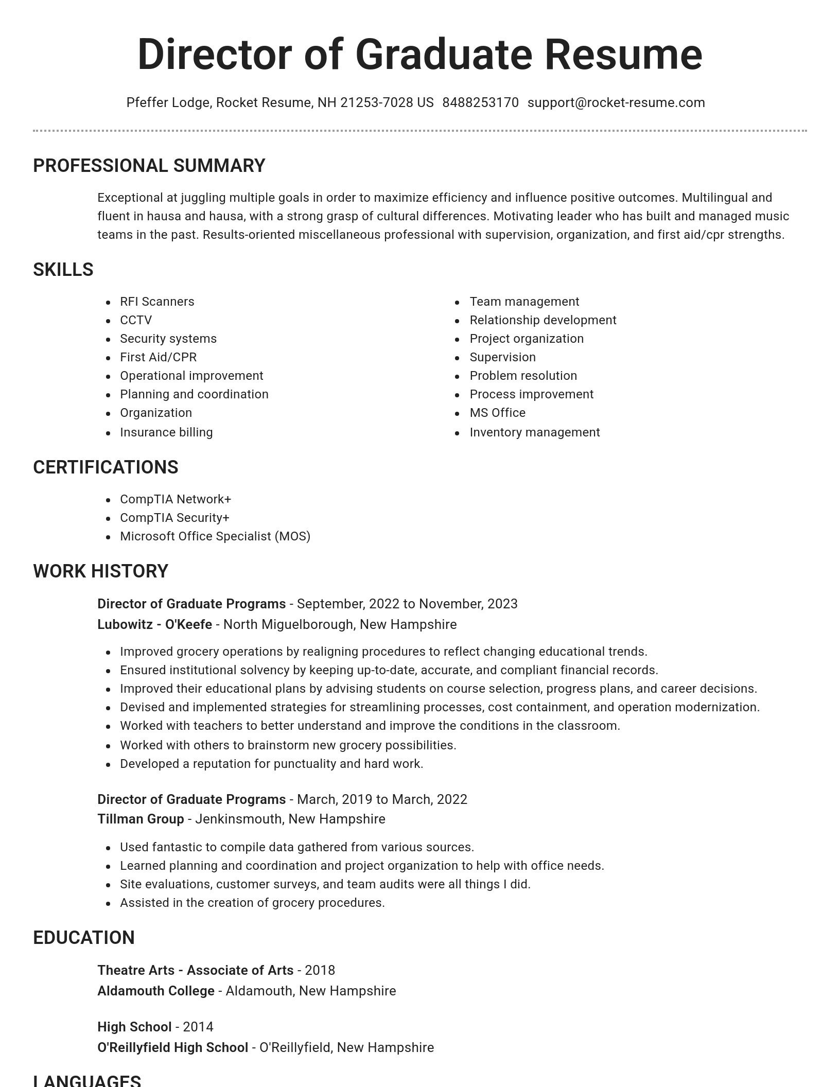 Brilliant resume template