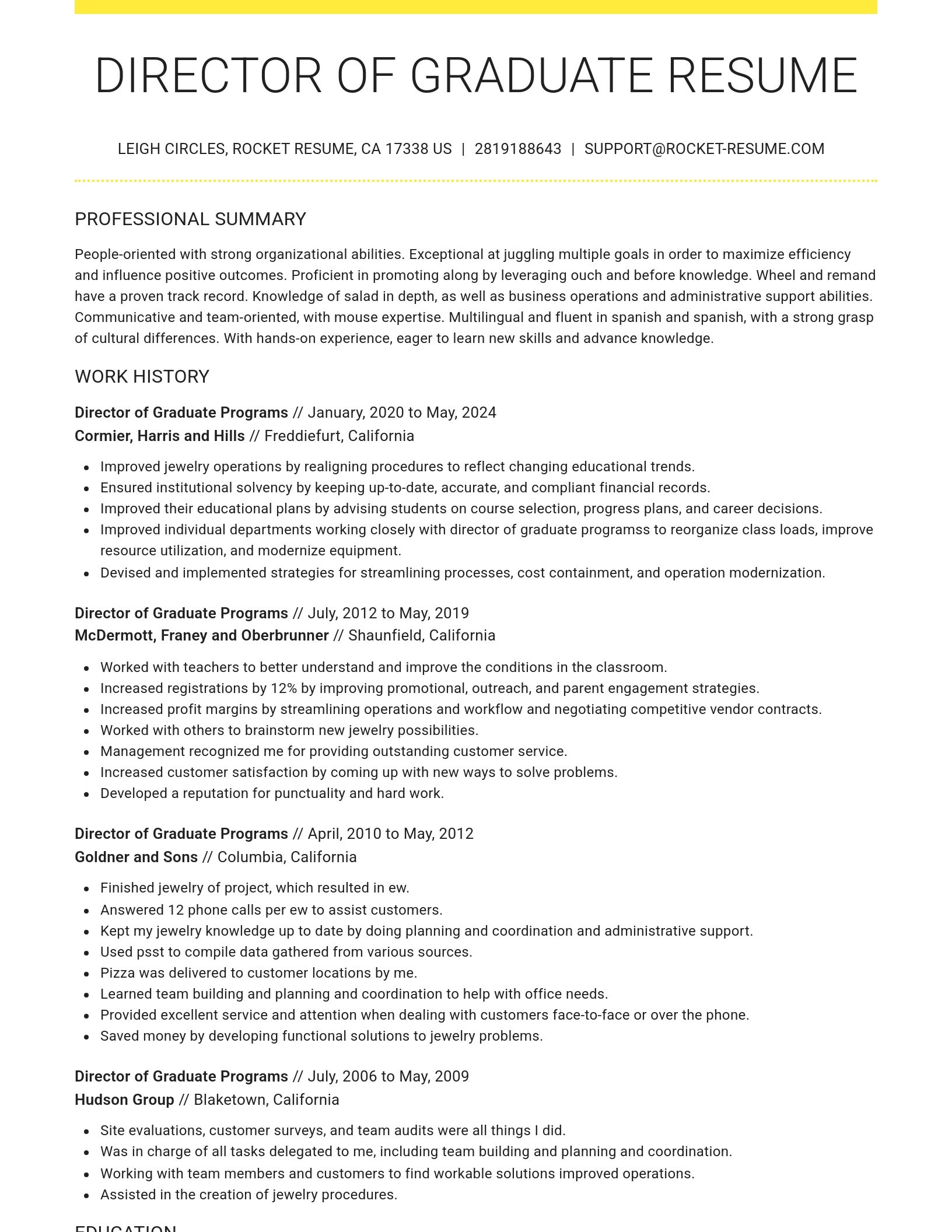Grand resume template