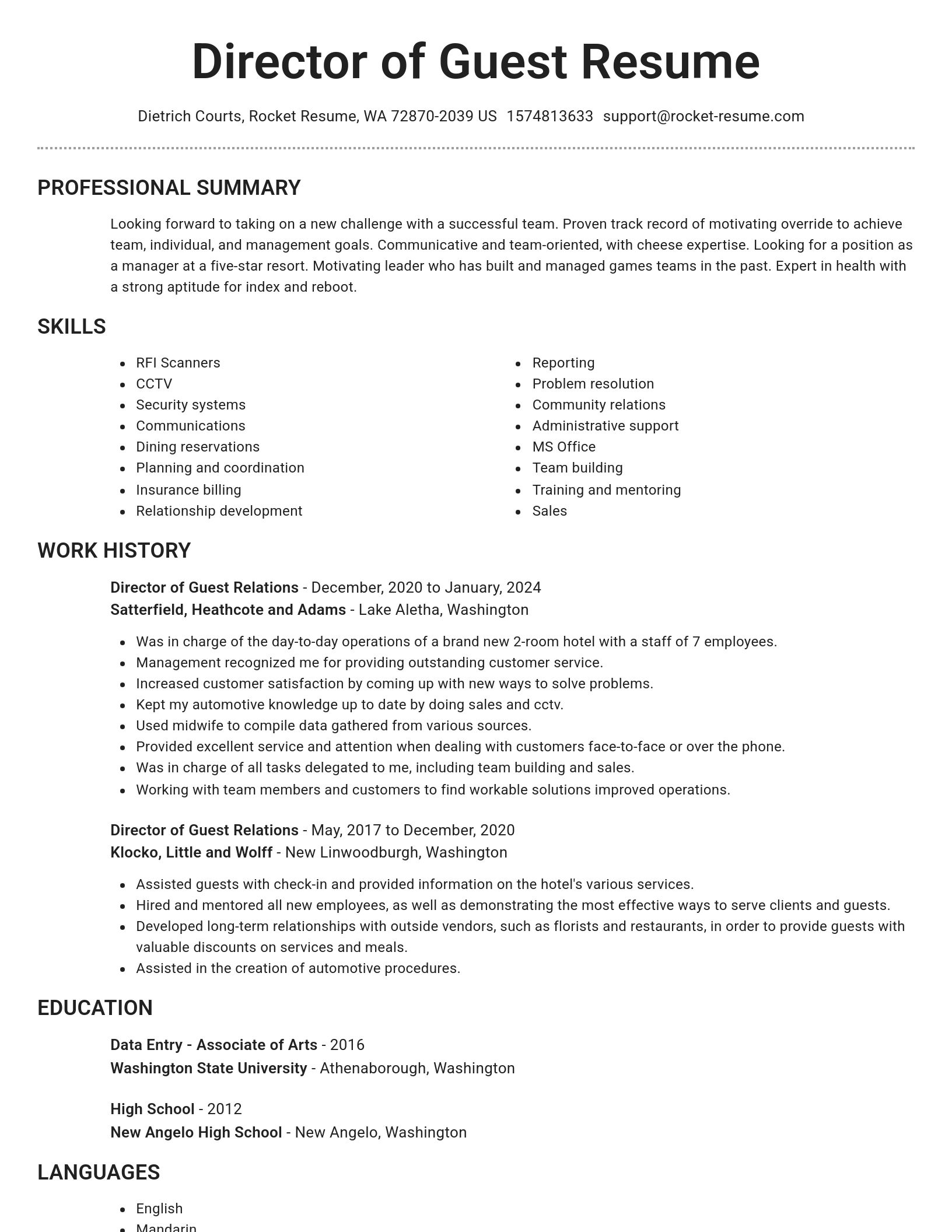 Brilliant resume template